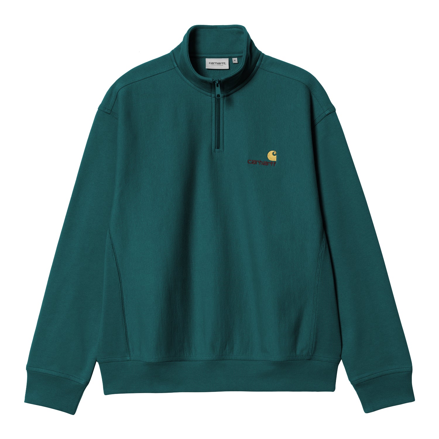 HALF ZIP AMERICAN SCRIPT SWEAT - Malachite