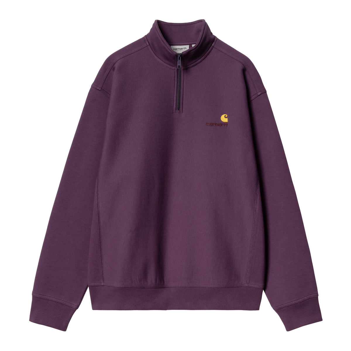 HALF ZIP AMERICAN SCRIPT SWEAT - Huckleberry 1