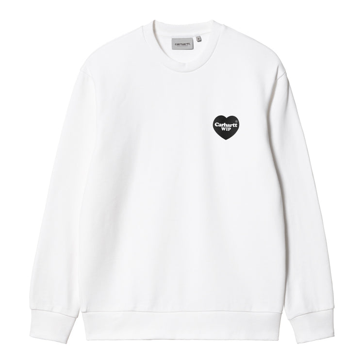 HEART BANDANA SWEAT - White / Black