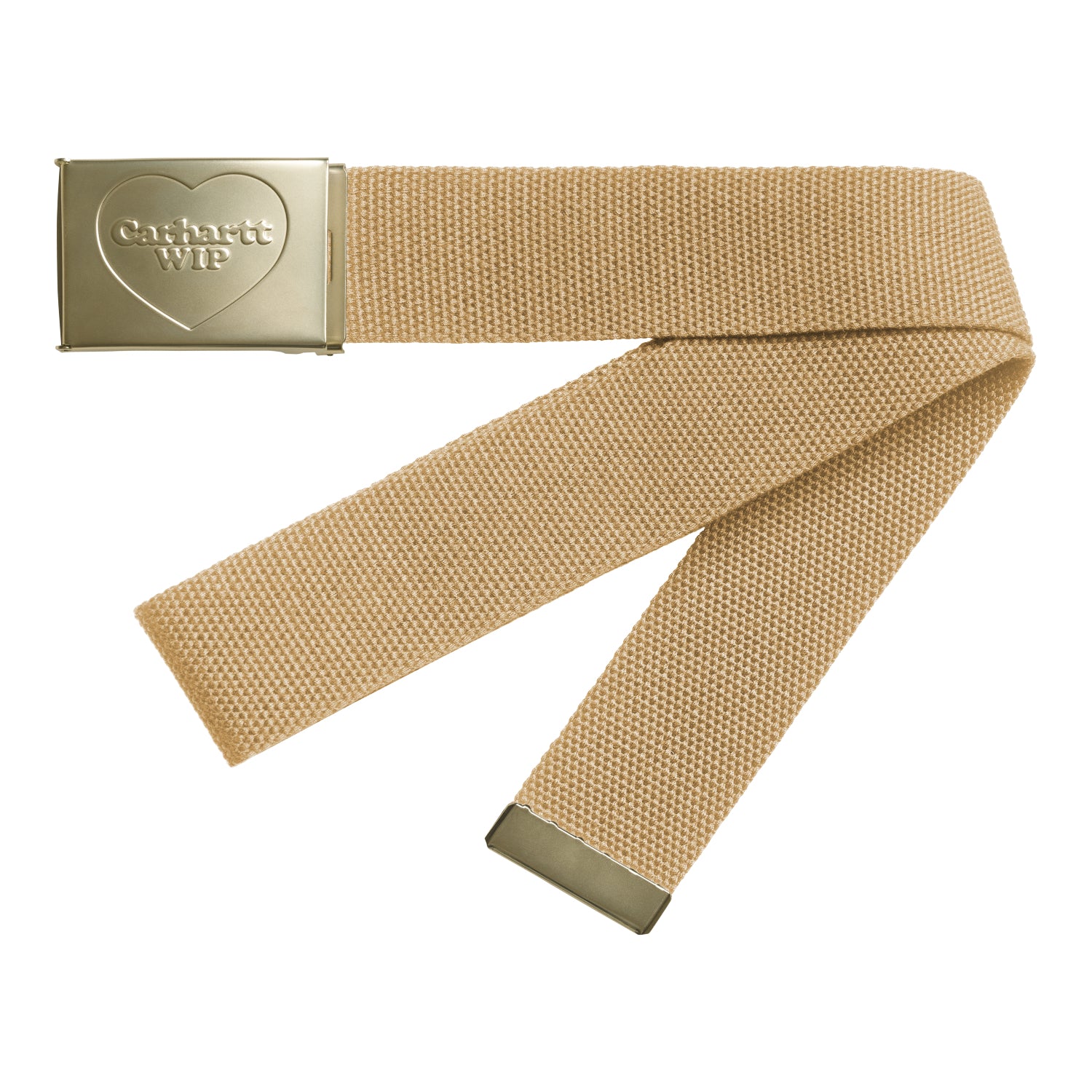 HEART CLIP BELT  - Dusty H Brown / Gold