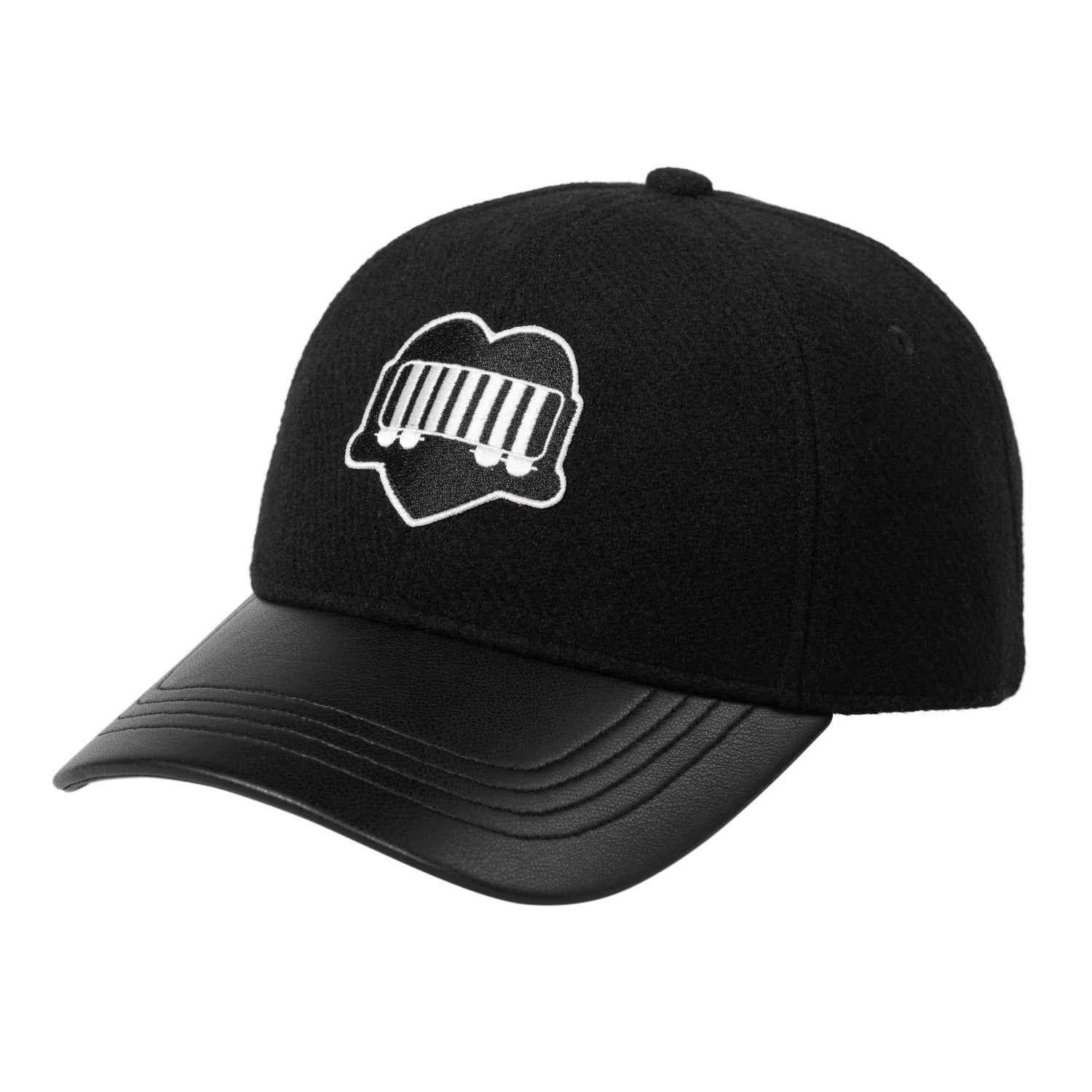 HEART TRAIN CAP - Black / Black