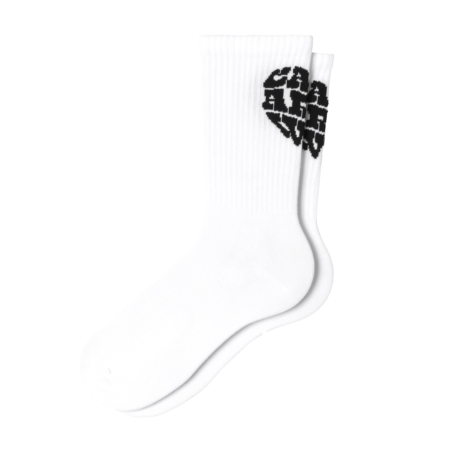 HEARTBREAKER SOCKS - White / Black