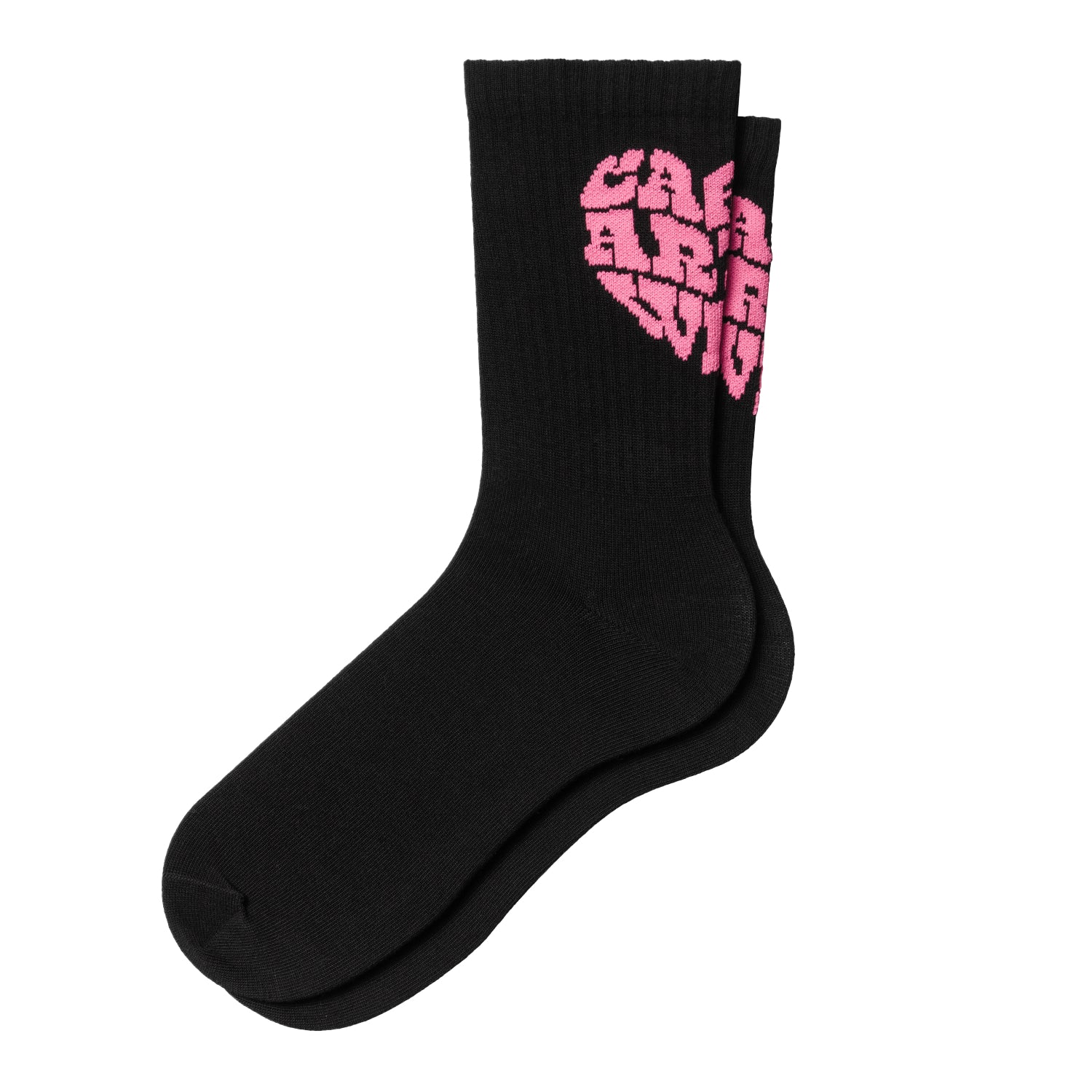 HEARTBREAKER SOCKS - Black / Lumo Pink