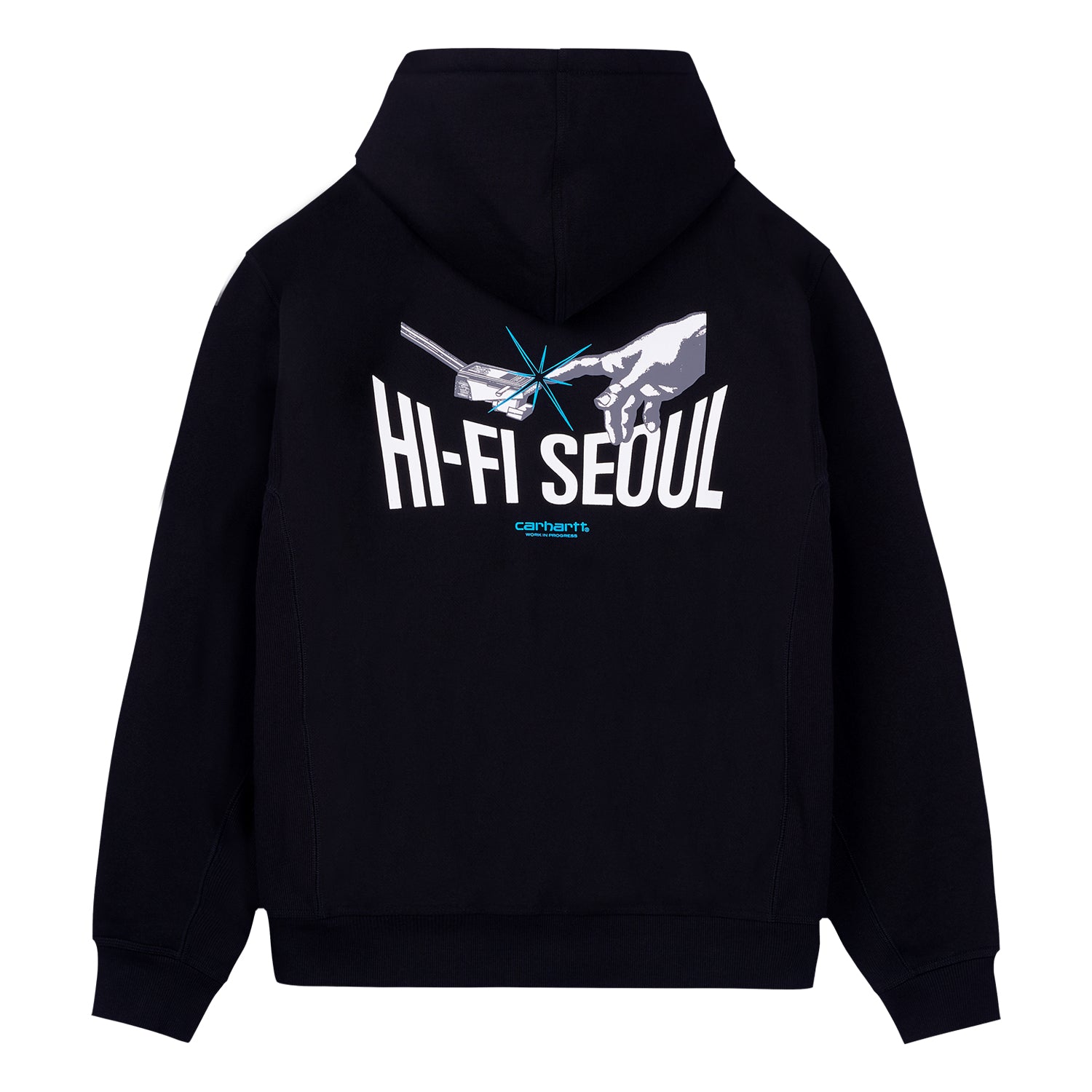 HOODED KOMPAKT SWEAT  - Black
