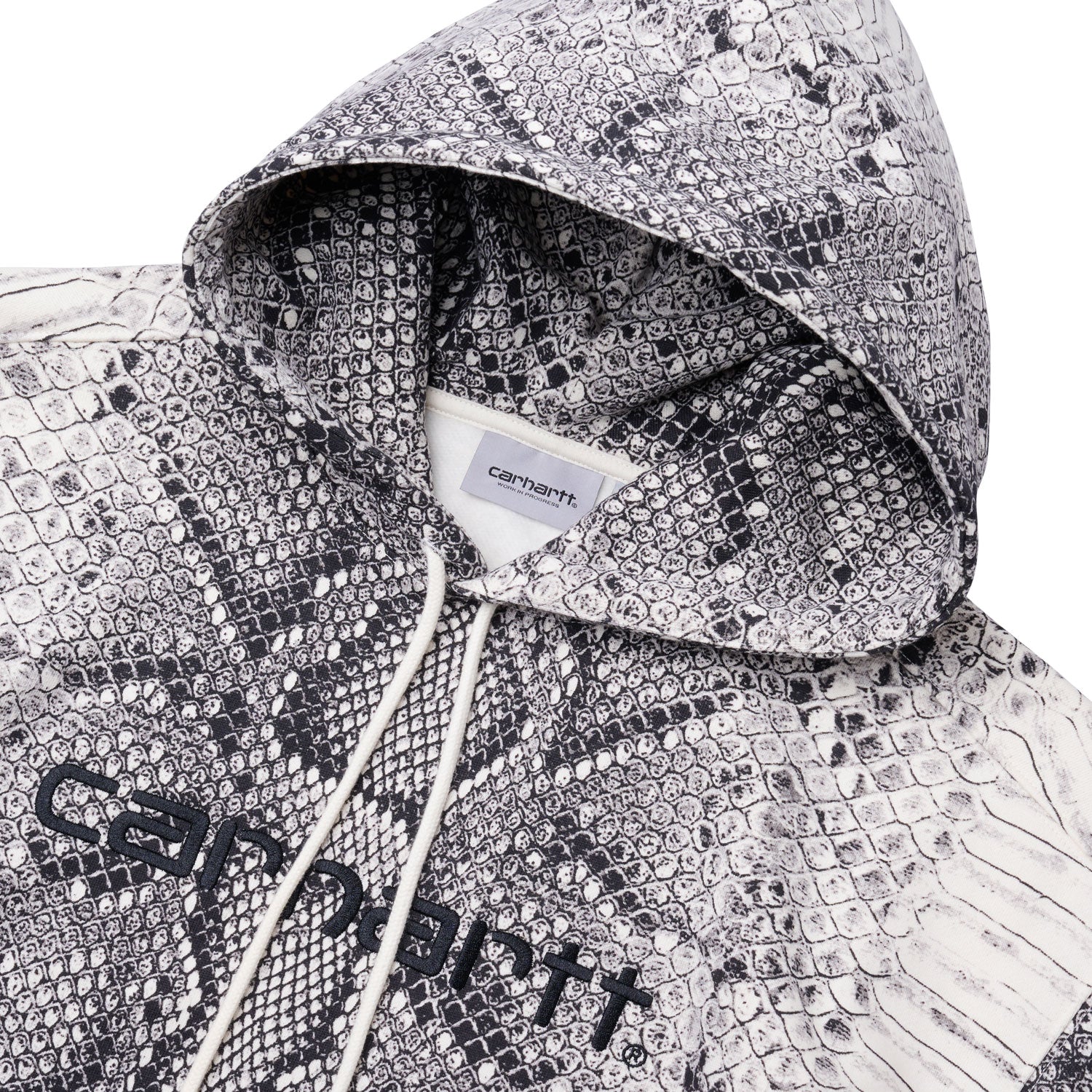 Hooded Snake AOP Sweatshirt - LNY SnakePrint, Grey