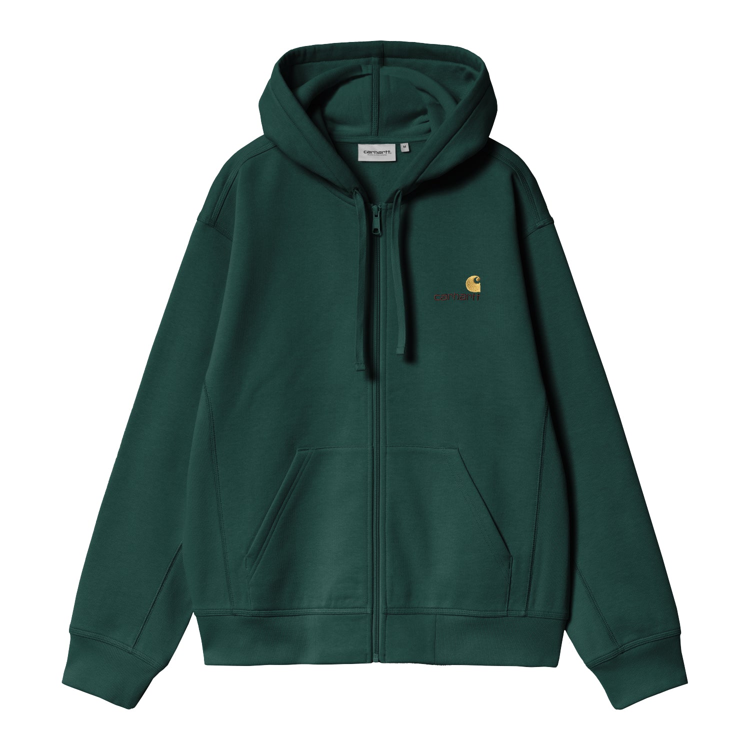 HOODED AMERICAN SCRIPT JACKET - Dark Fir 1
