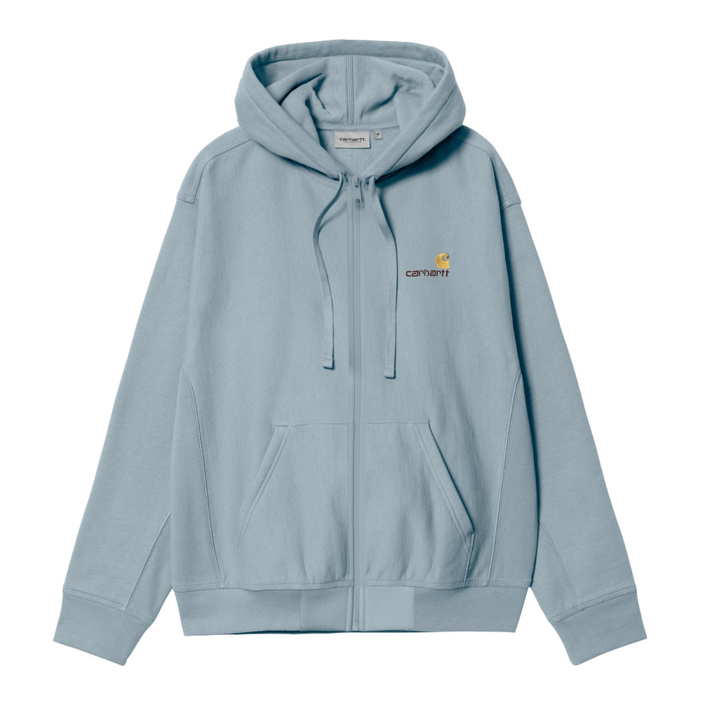 HOODED AMERICAN SCRIPT JACKET - Frosted Blue