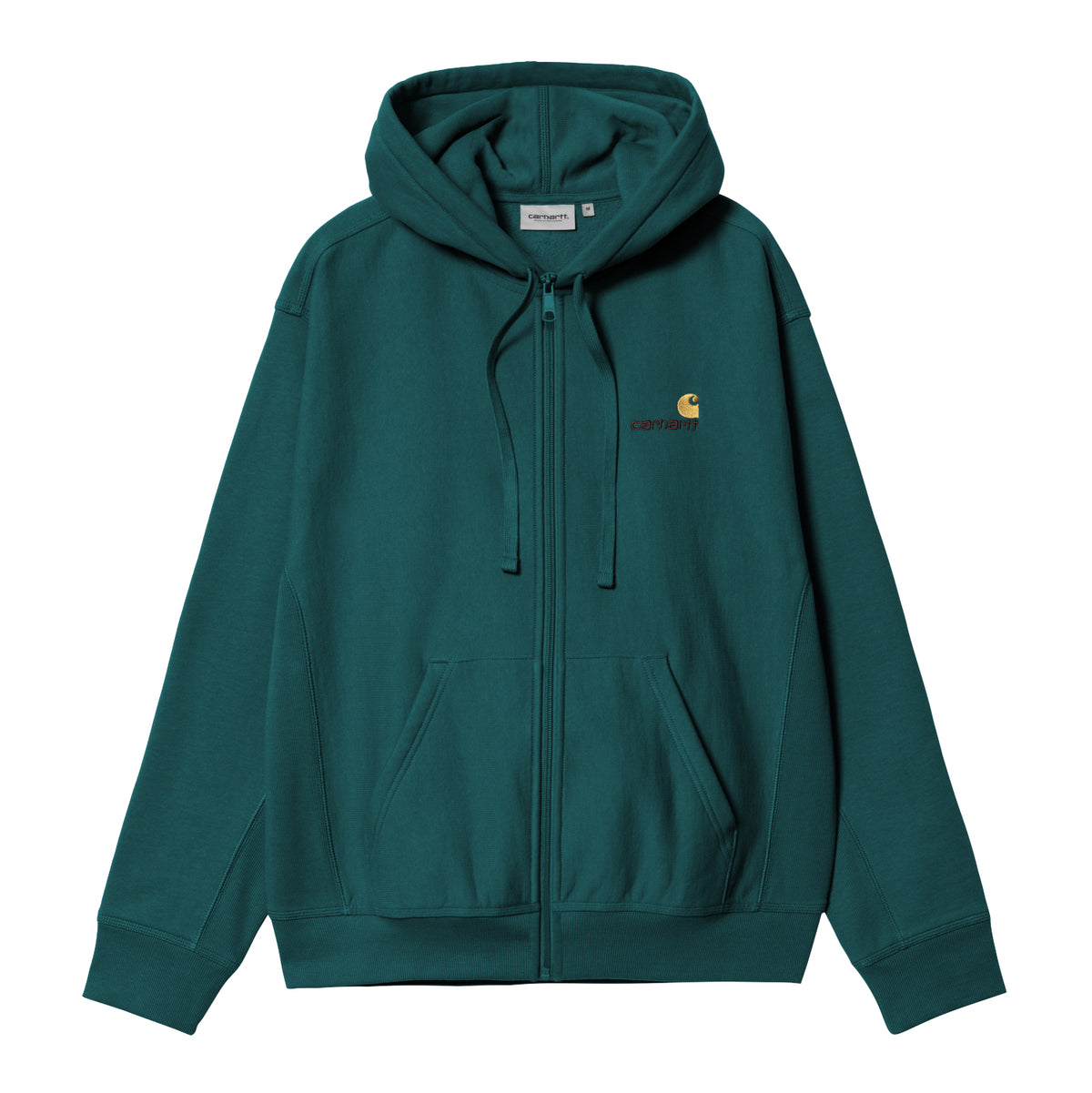 HOODED AMERICAN SCRIPT JACKET - Malachite 1