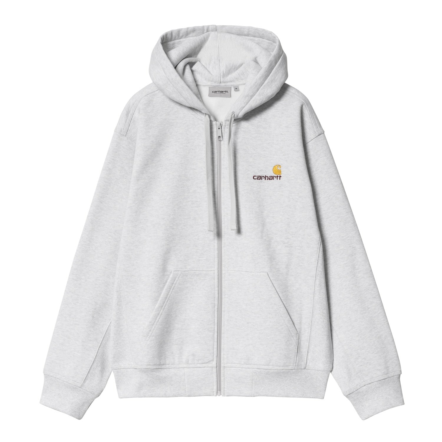 HOODED AMERICAN SCRIPT JACKET - Ash Heather