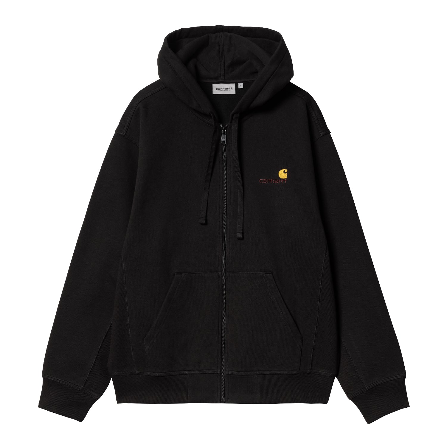 HOODED AMERICAN SCRIPT JACKET - Black