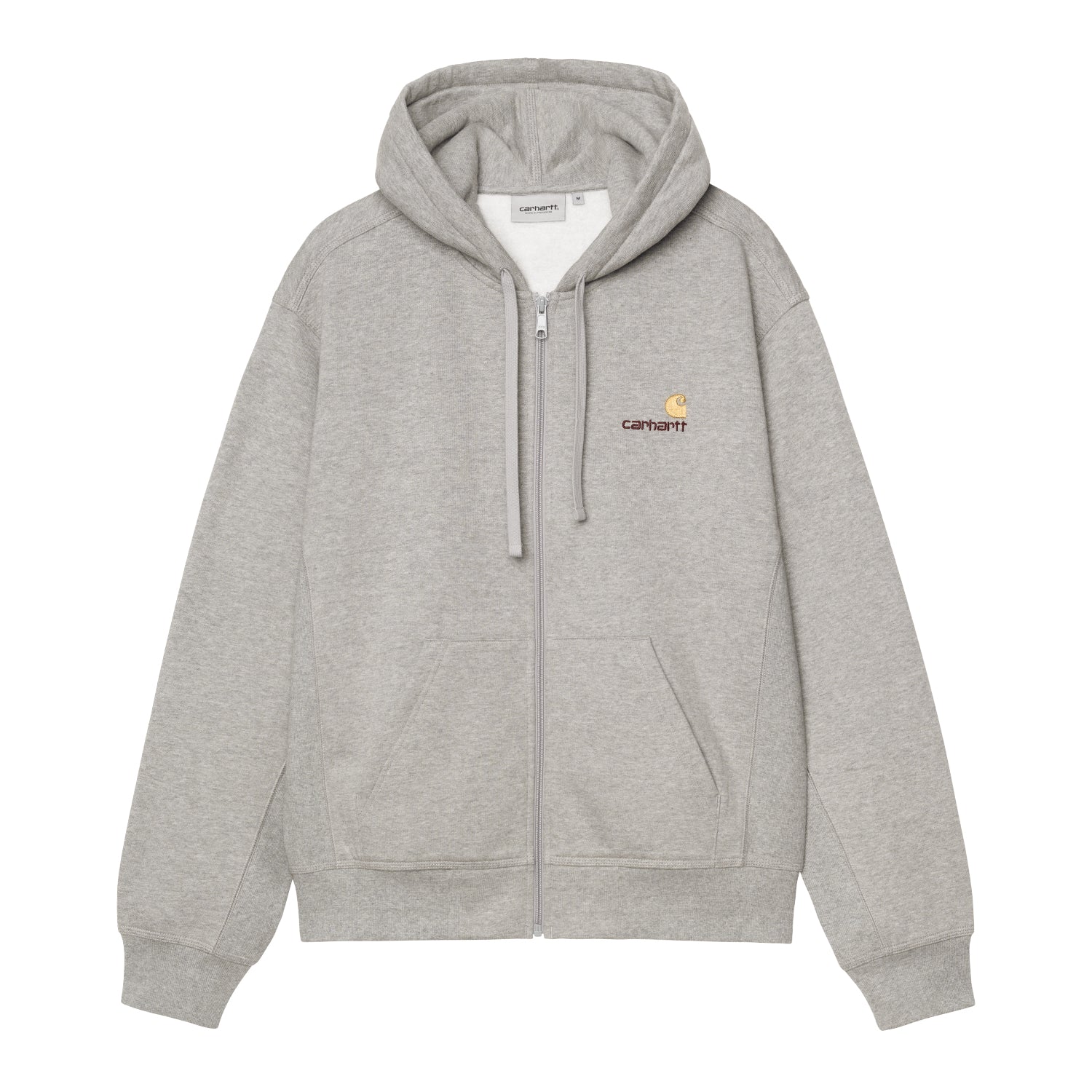 HOODED AMERICAN SCRIPT JACKET - Grey Heather