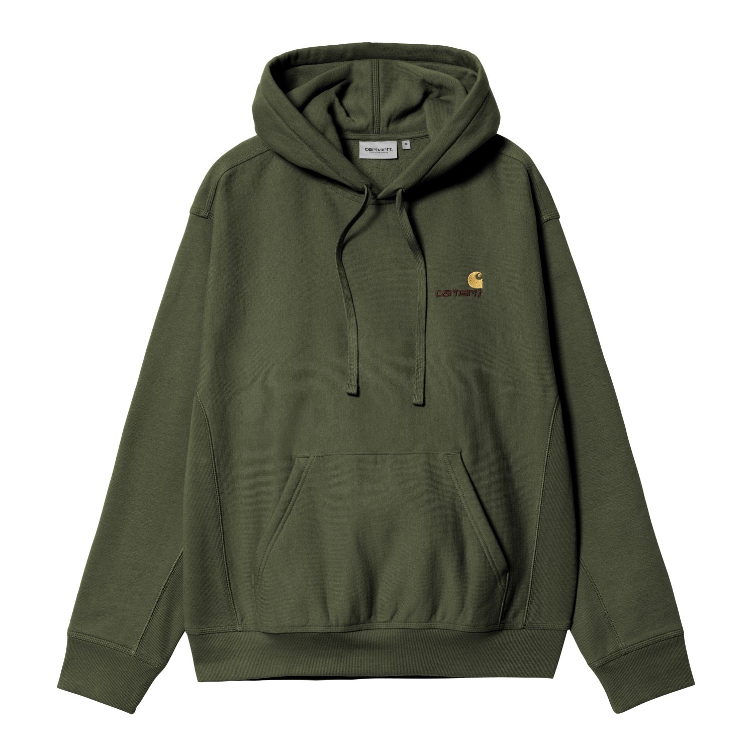 HOODED AMERICAN SCRIPT SWEAT - Tarragon