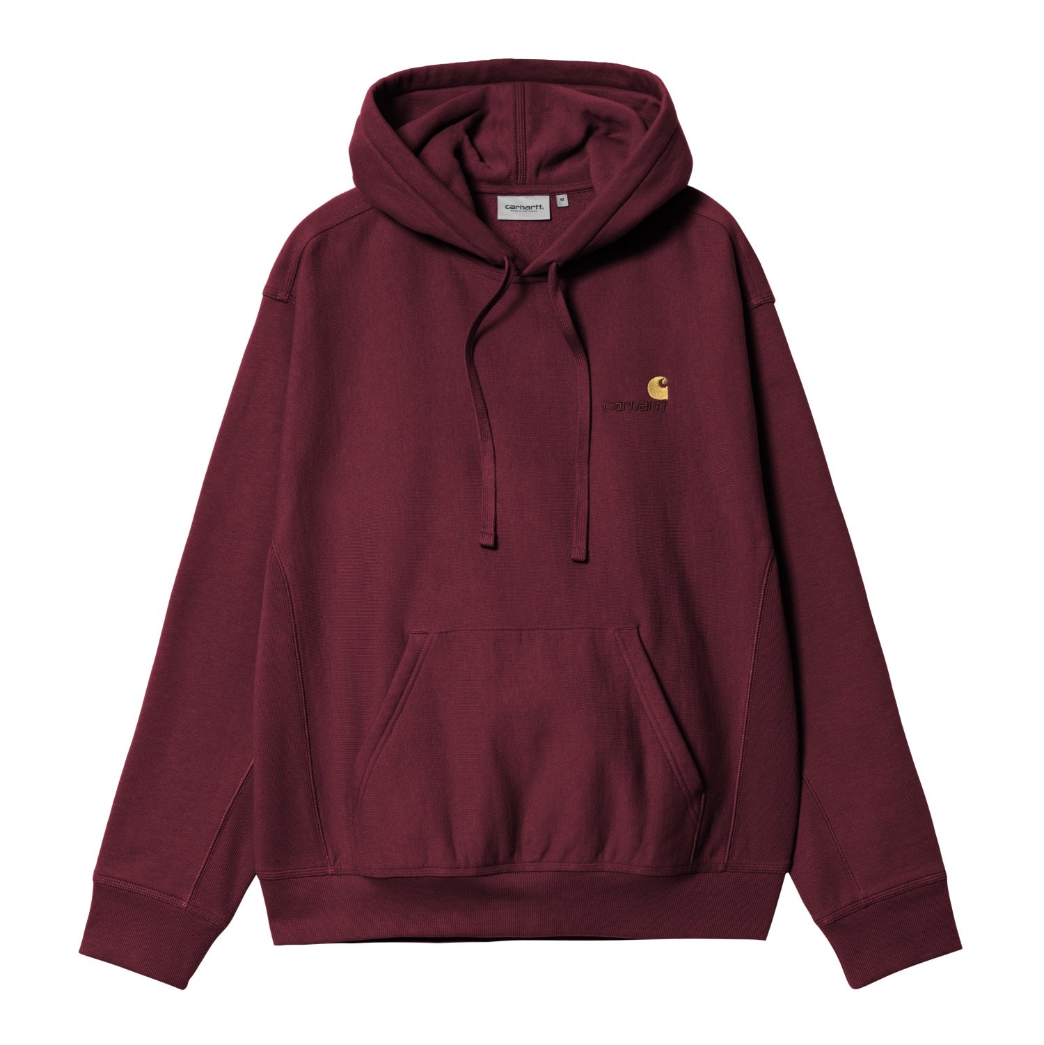 HOODED AMERICAN SCRIPT SWEAT - Malbec