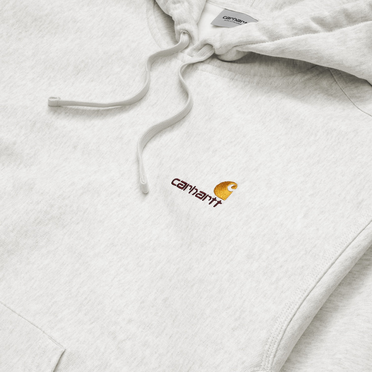 HOODED AMERICAN SCRIPT SWEAT - Ash Heather 5