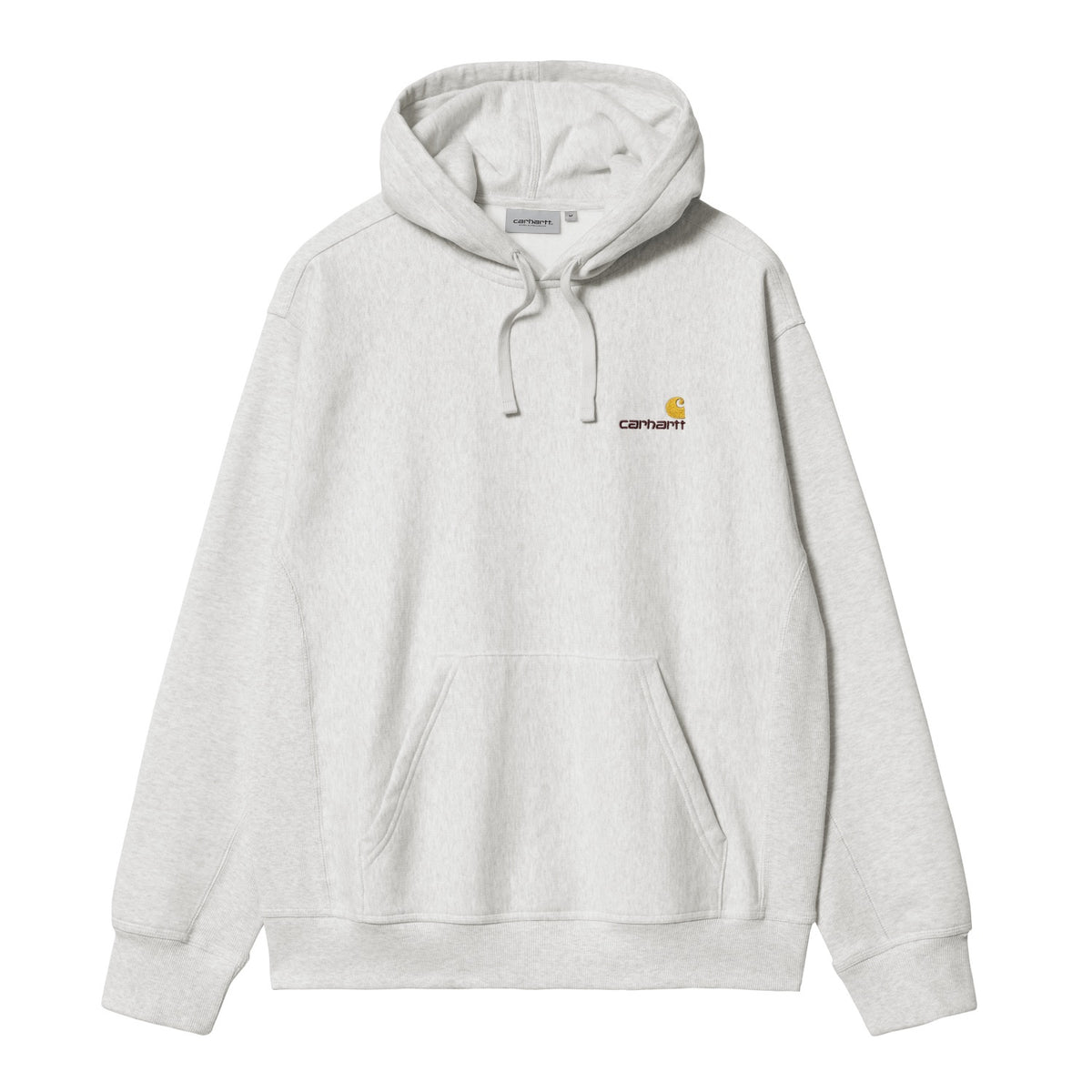 HOODED AMERICAN SCRIPT SWEAT - Ash Heather 1