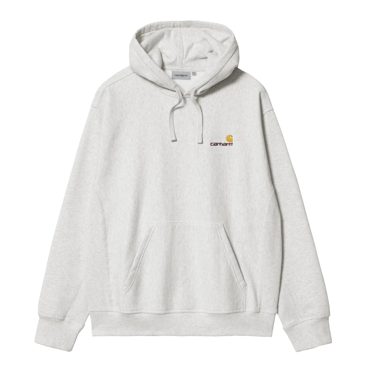 HOODED AMERICAN SCRIPT SWEAT - Ash Heather