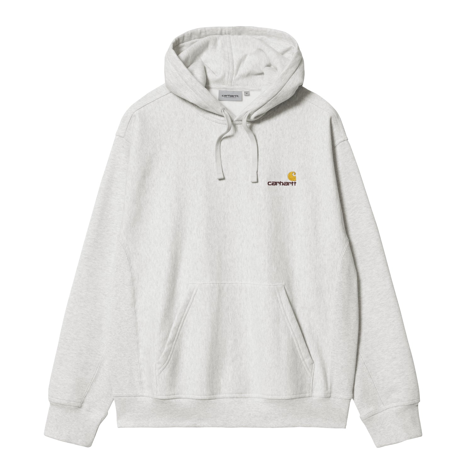 HOODED AMERICAN SCRIPT SWEAT - Ash Heather