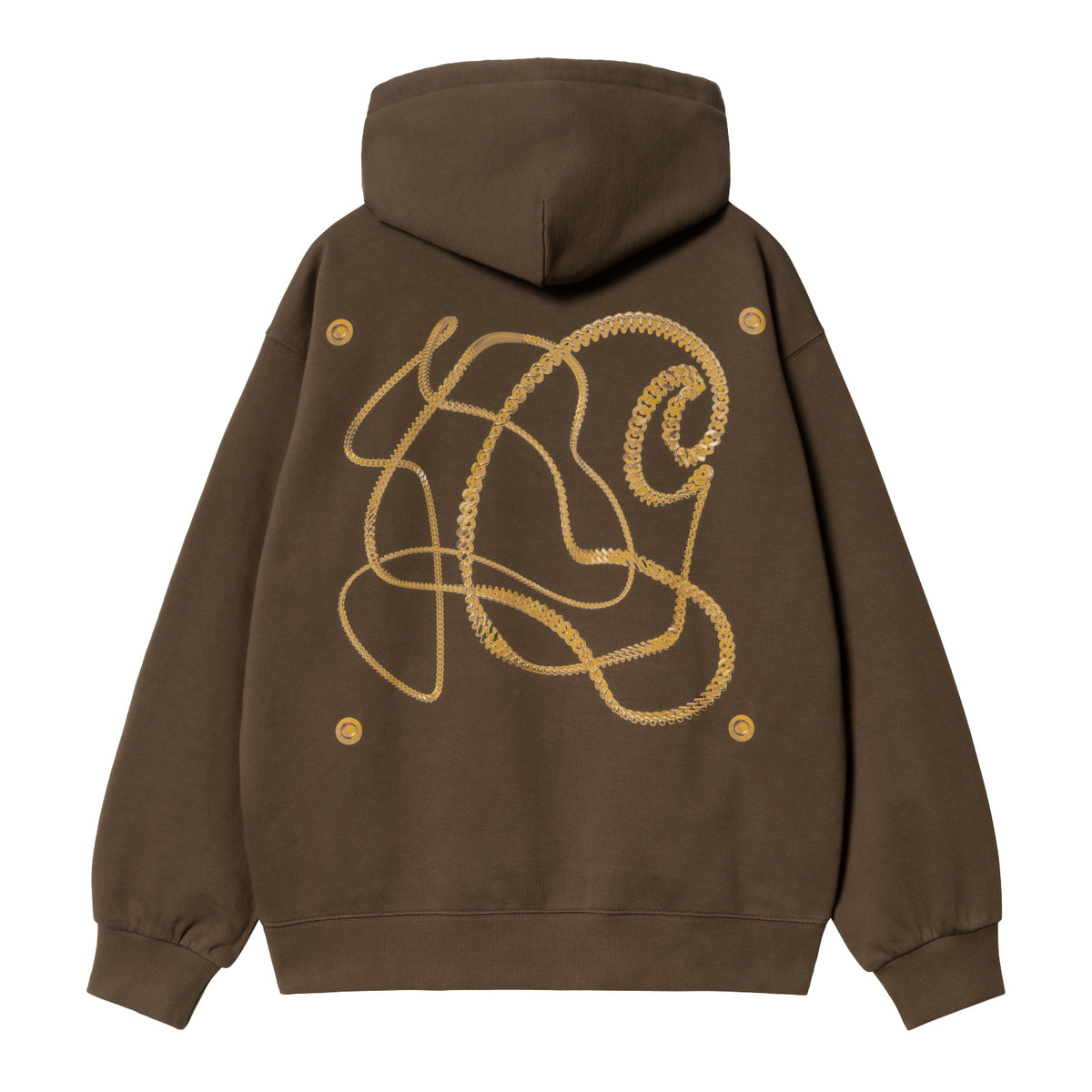 HOODED CHARM LINK SWEAT - Liberica / Gold (stone washed) 5