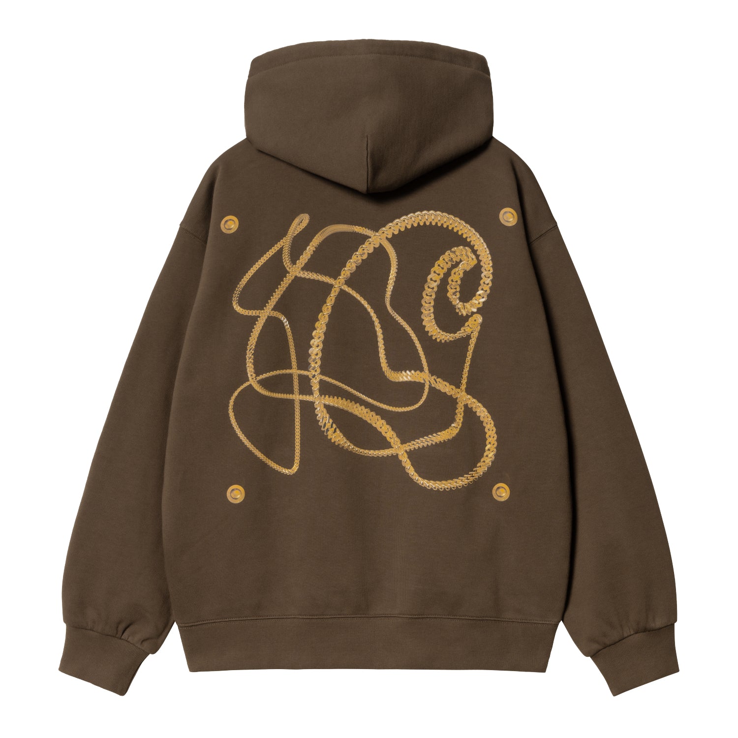 HOODED CHARM LINK SWEAT - Liberica / Gold (stone washed)