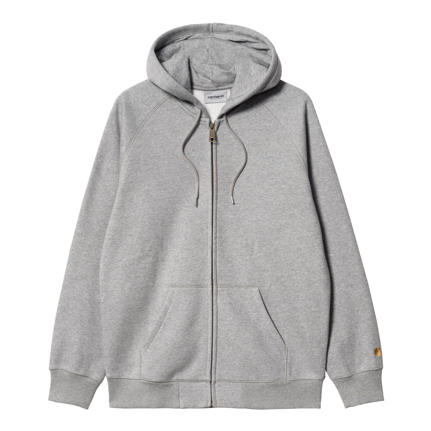 HOODED CHASE JACKET - Grey Heather / Gold