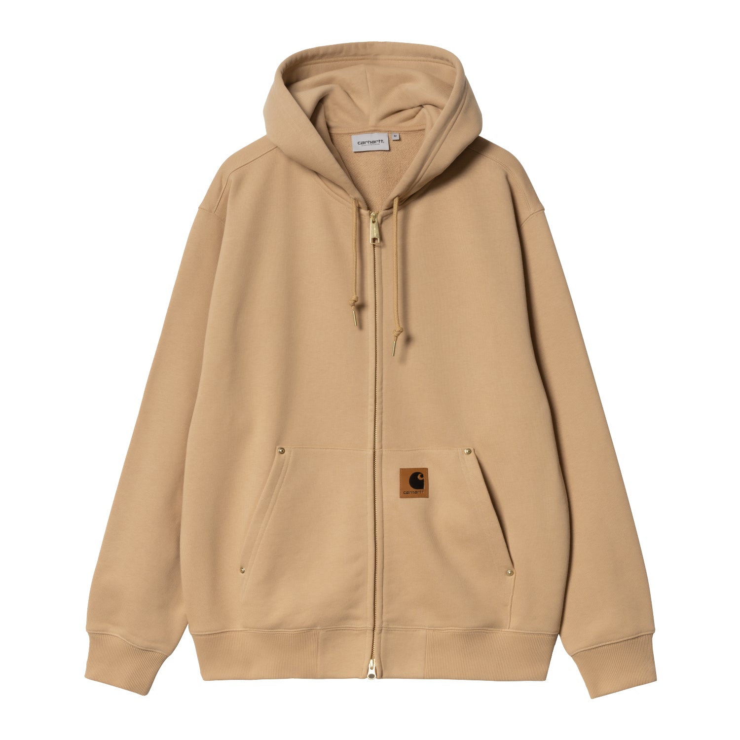 HOODED ELDON SWEAT JACKET - Dusty H Brown