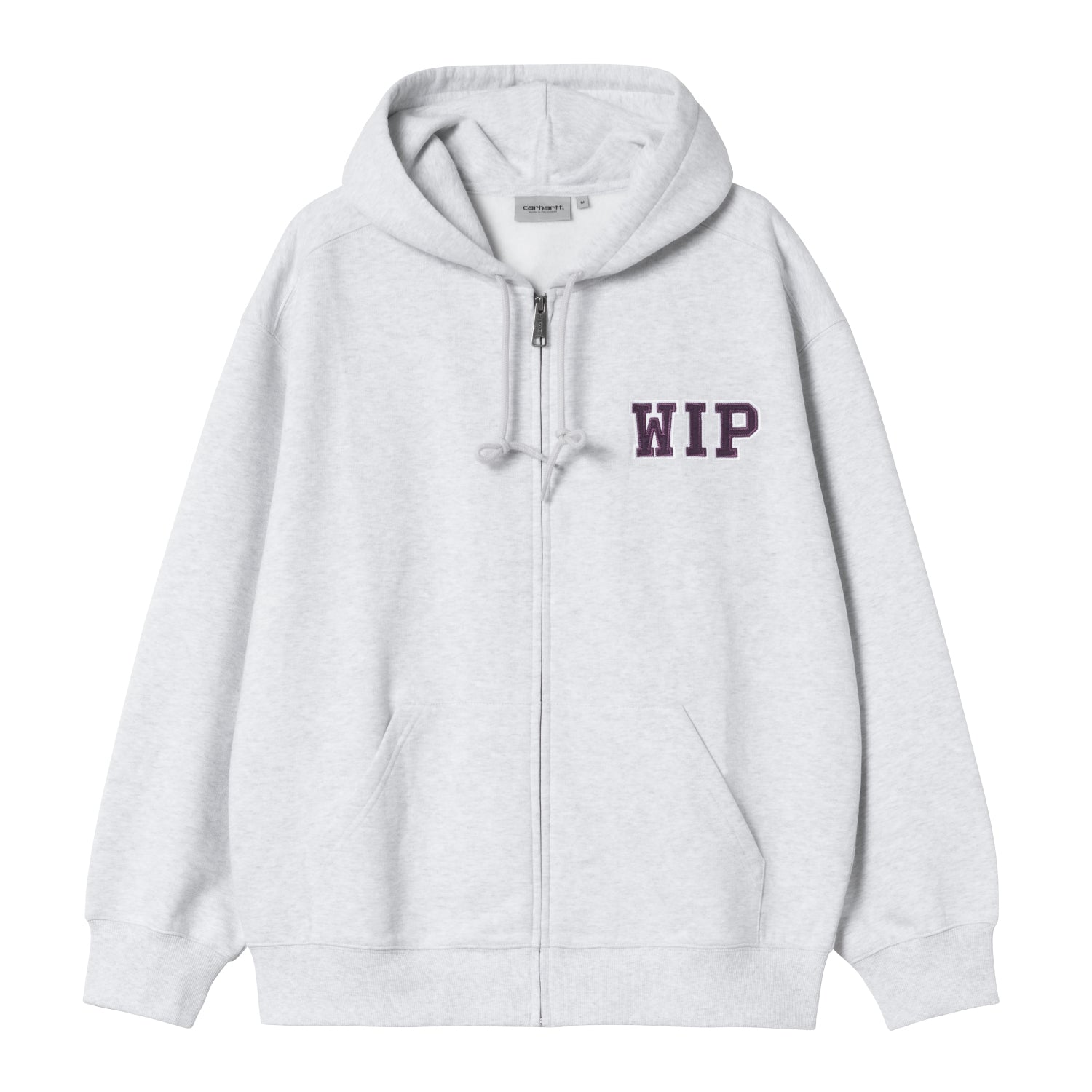 HOODED MINI WIP SWEAT JACKET - Ash Heather (stone washed)