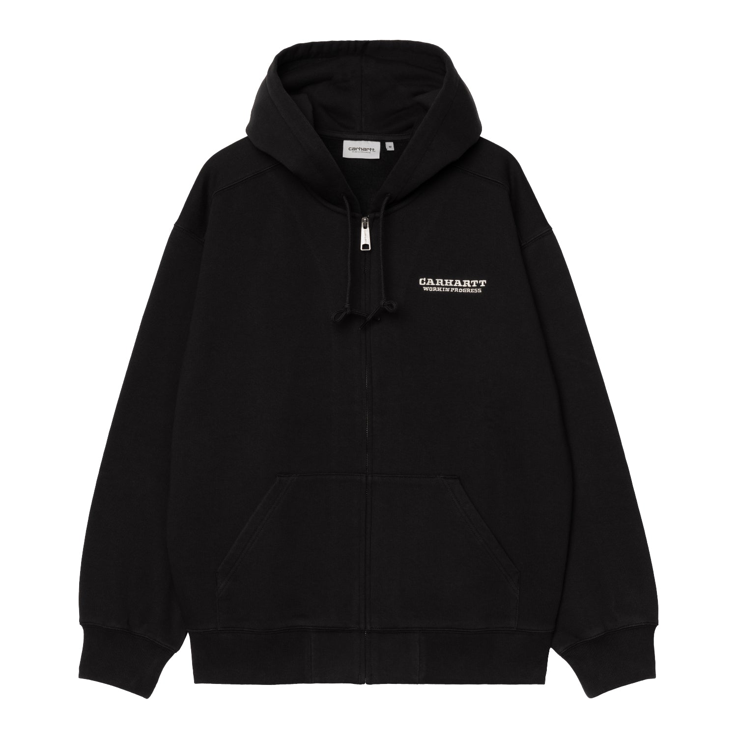 HOODED RUNAWAY SWEAT JACKET - Black / Wax (stone washed)