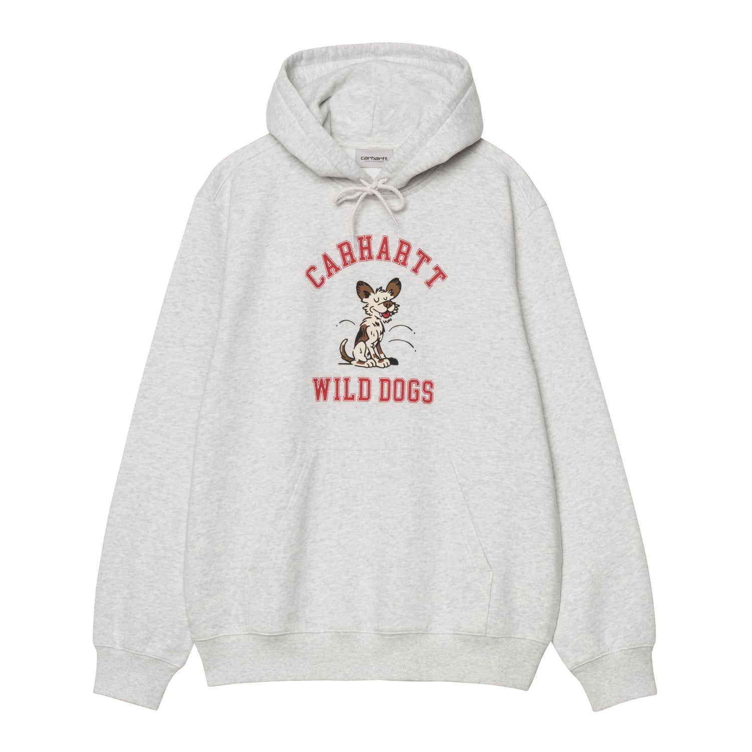HOODED WILD DOG SWEAT - Ash Heather 1