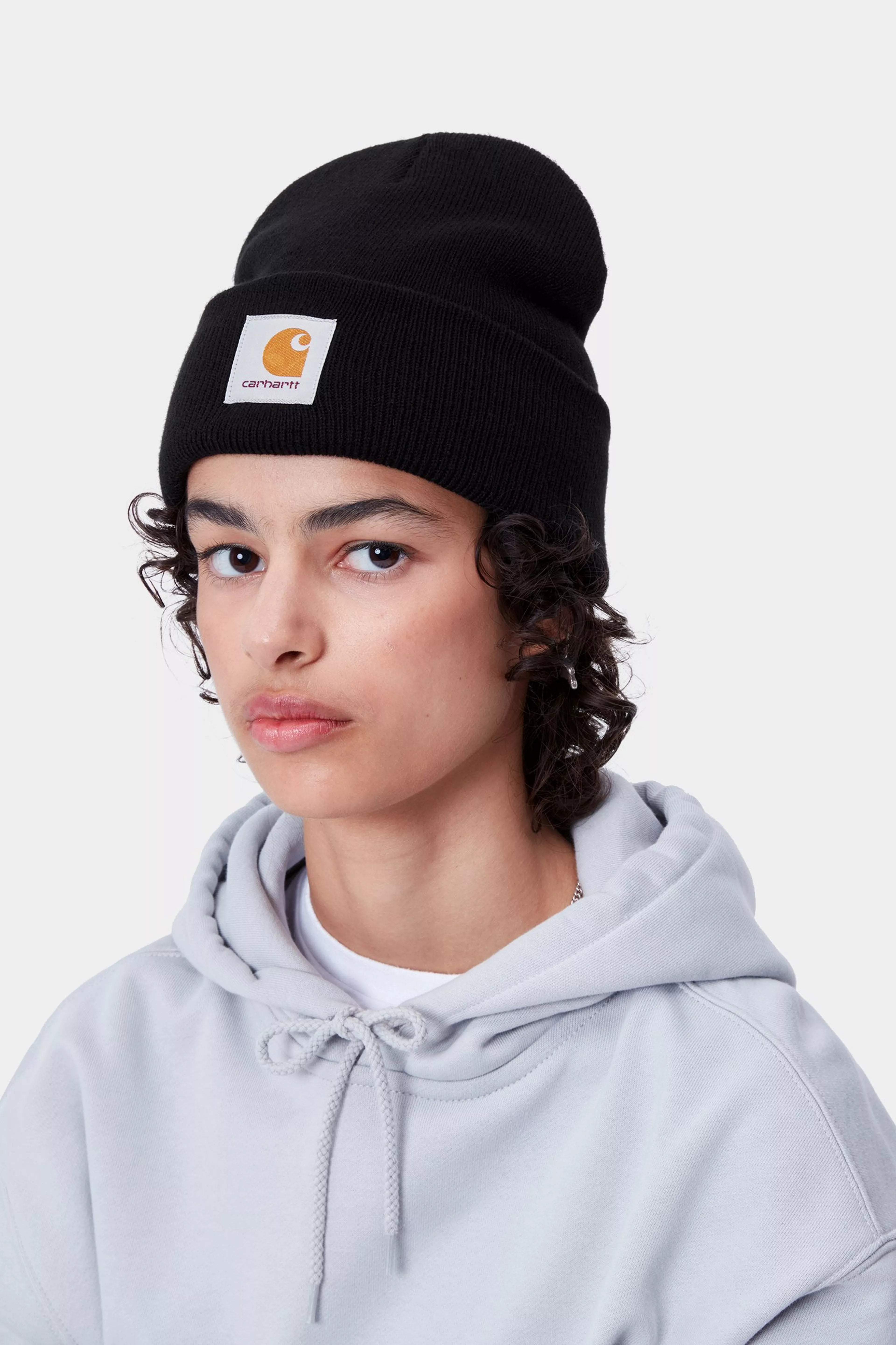 SHORT WATCH HAT  - Black