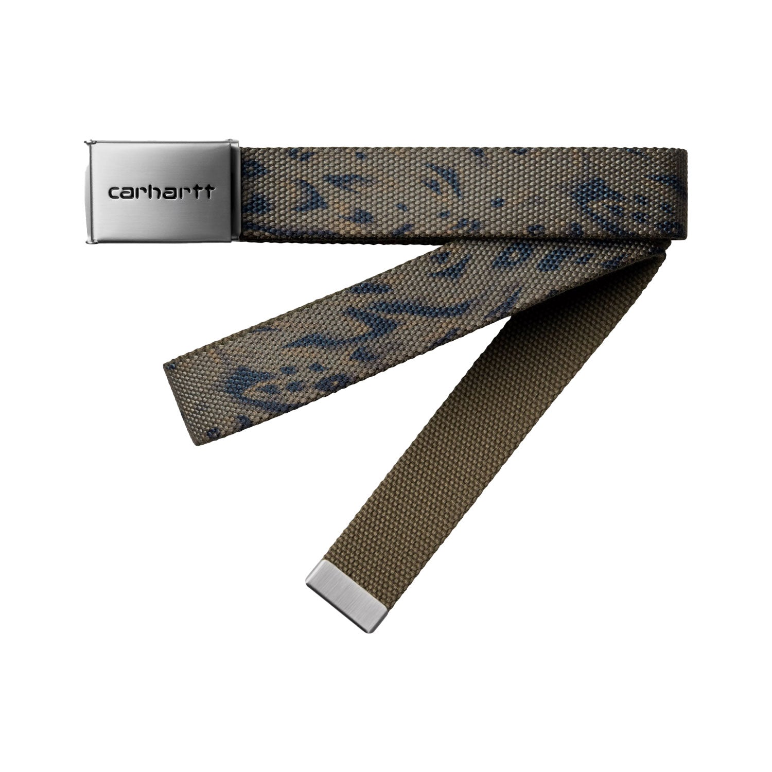 Clip Belt Chrome - Duck Feather Print, Cypress