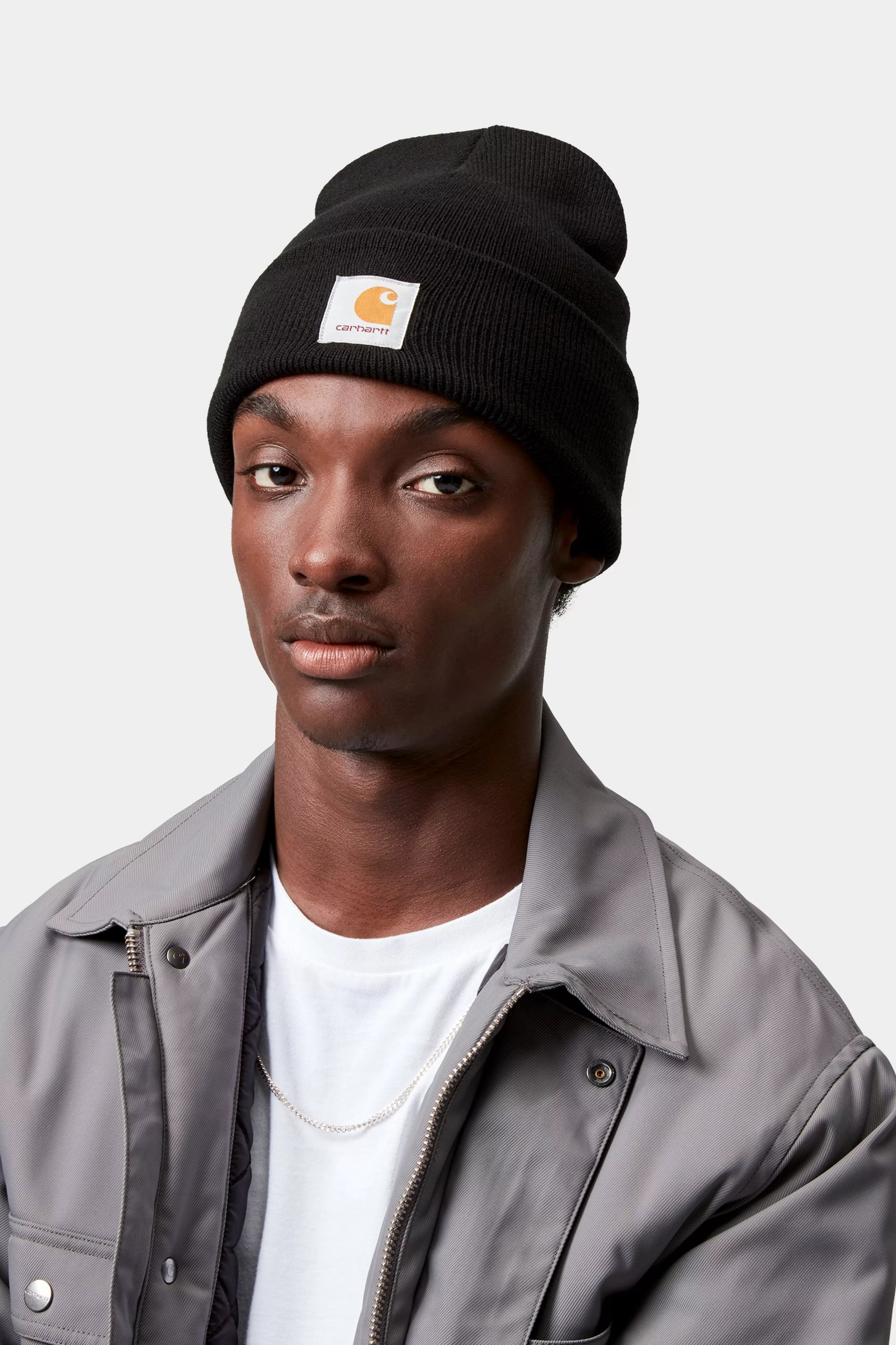 ACRYLIC WATCH HAT  - Black