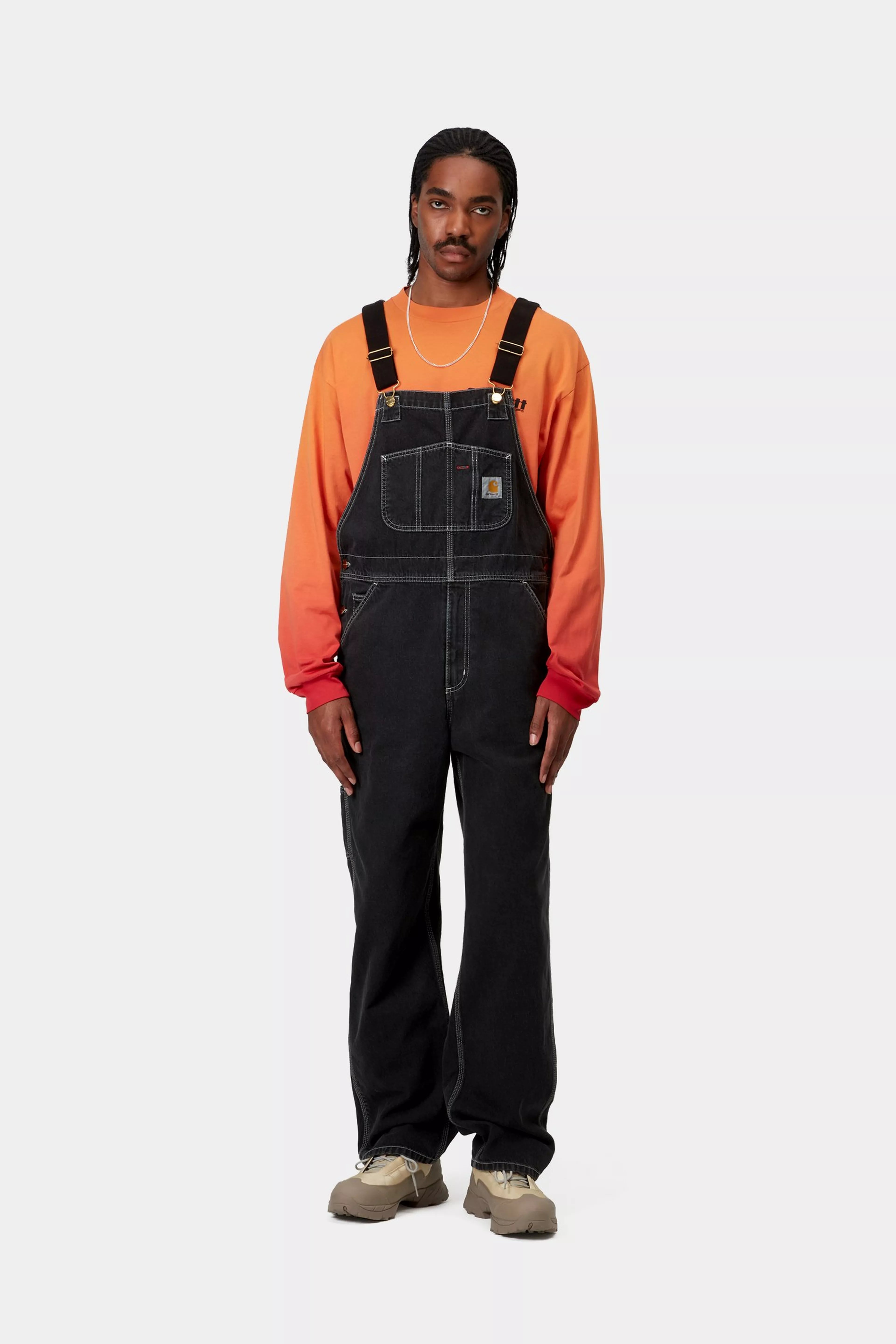 BIB OVERALL  - Black (stone washed)