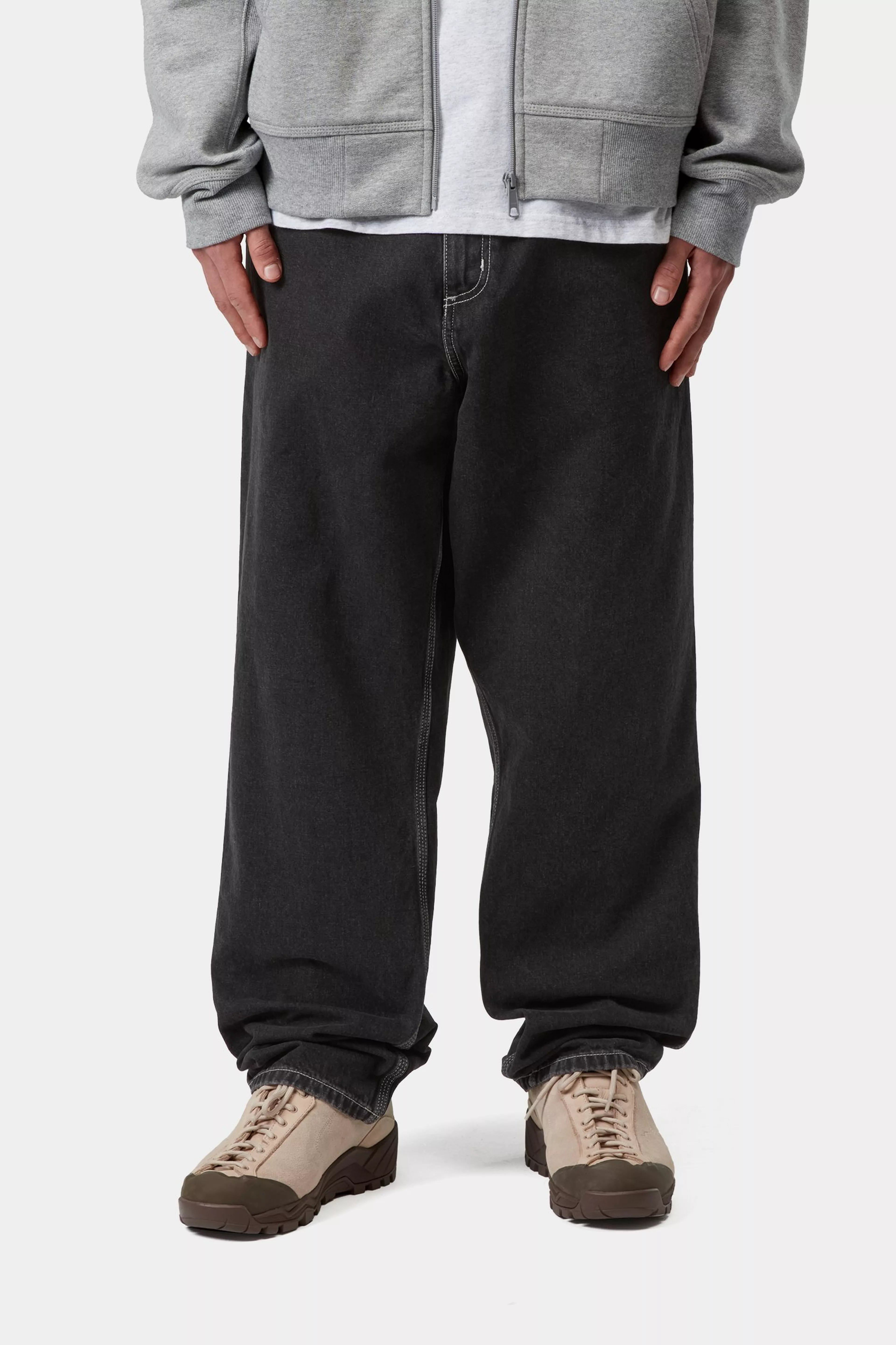 Simple Pant - Black (stone washed) 2