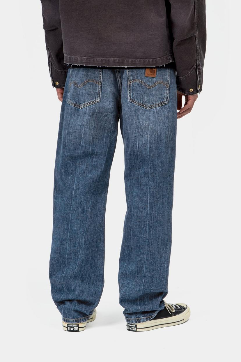 Marlow Pant - Blue, marble used wash