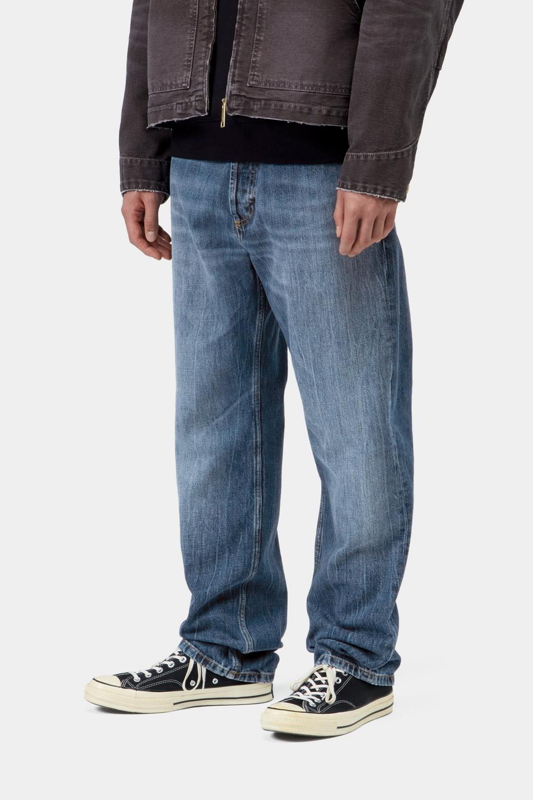 Marlow Pant - Blue, marble used wash