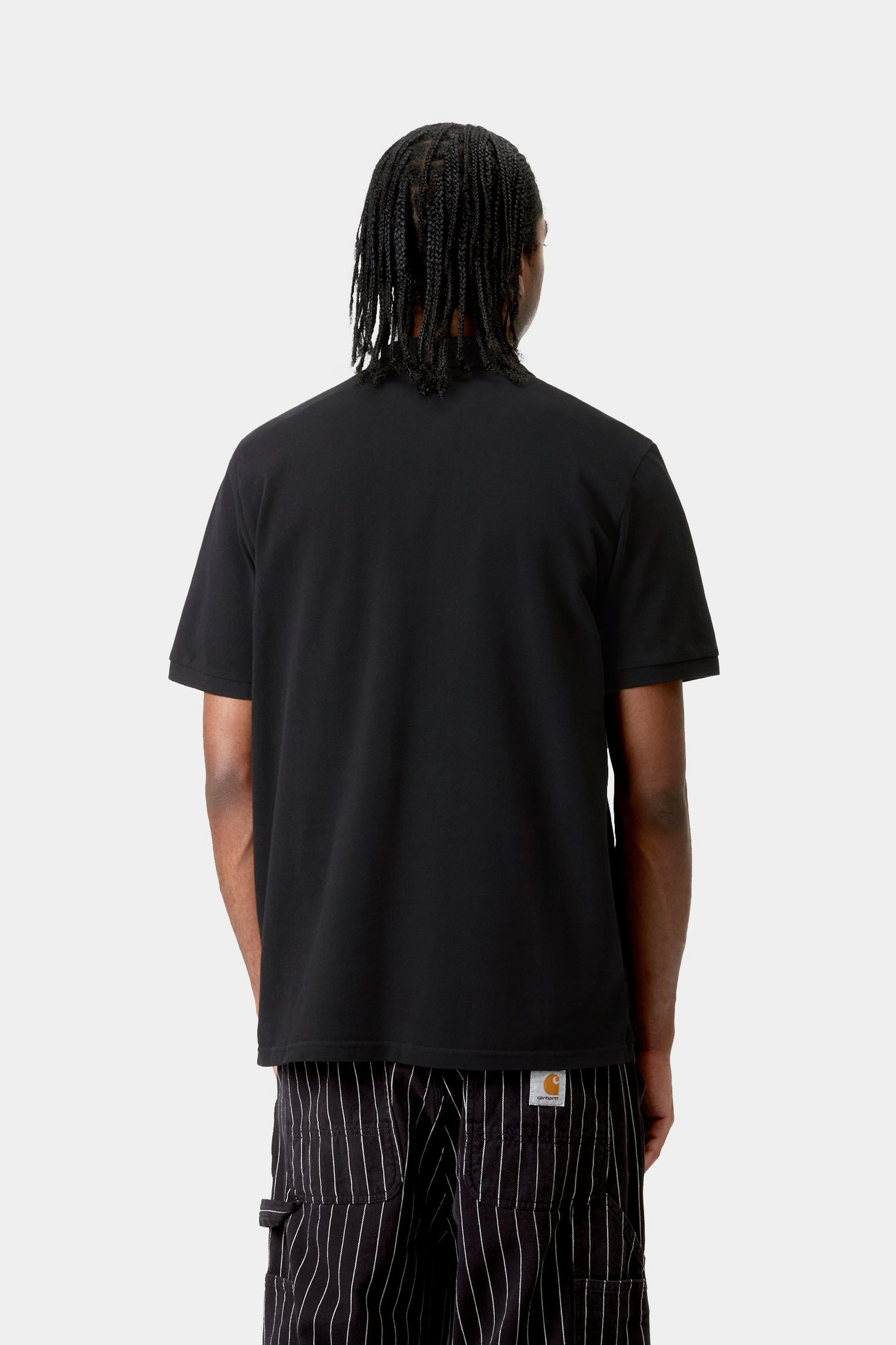 S/S Chase Pique Polo - Black / Gold