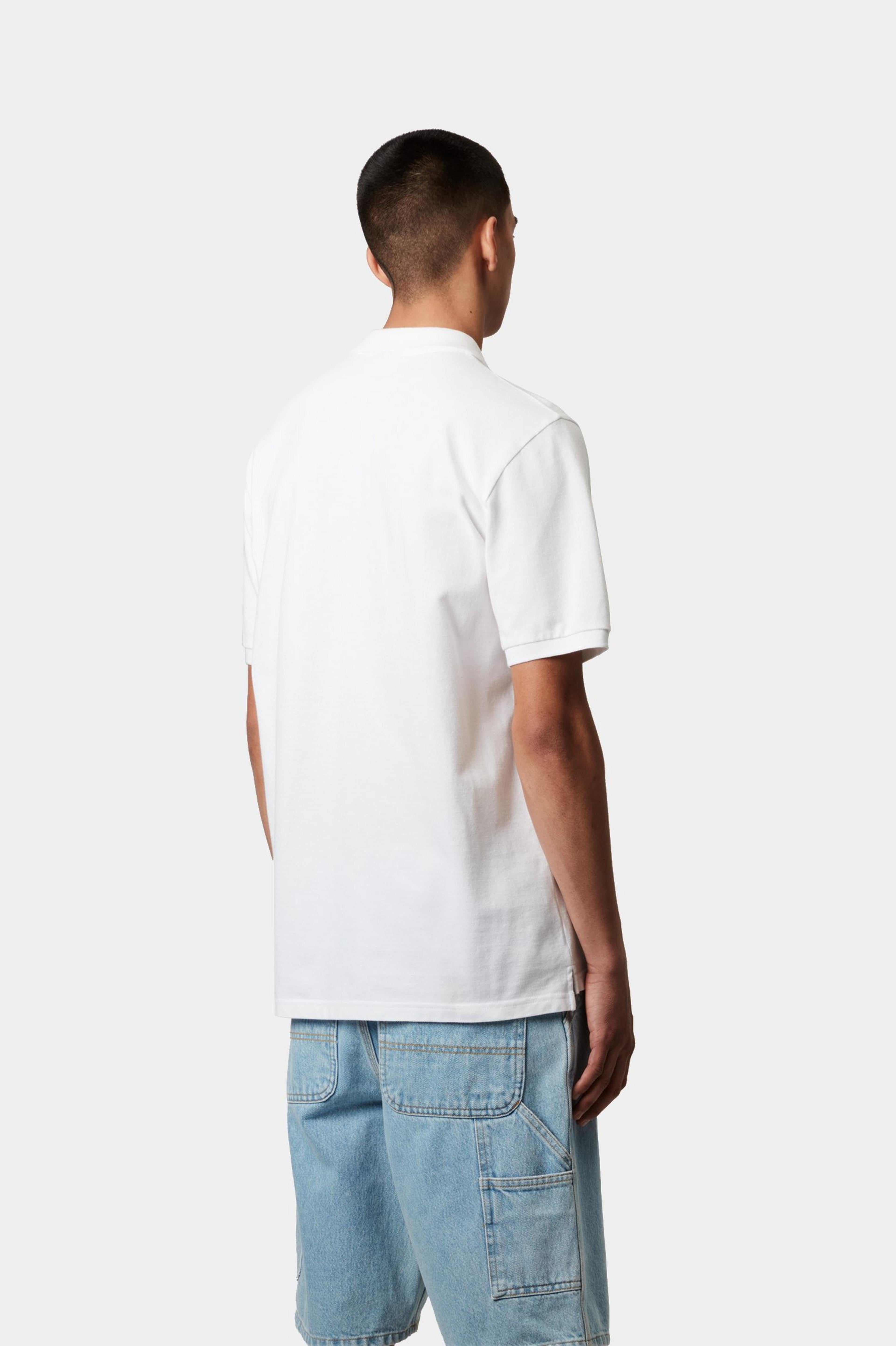 S/S Chase Pique Polo - White / Gold