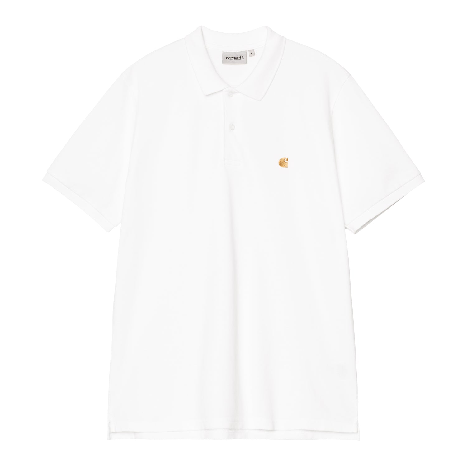 S/S Chase Pique Polo - White / Gold