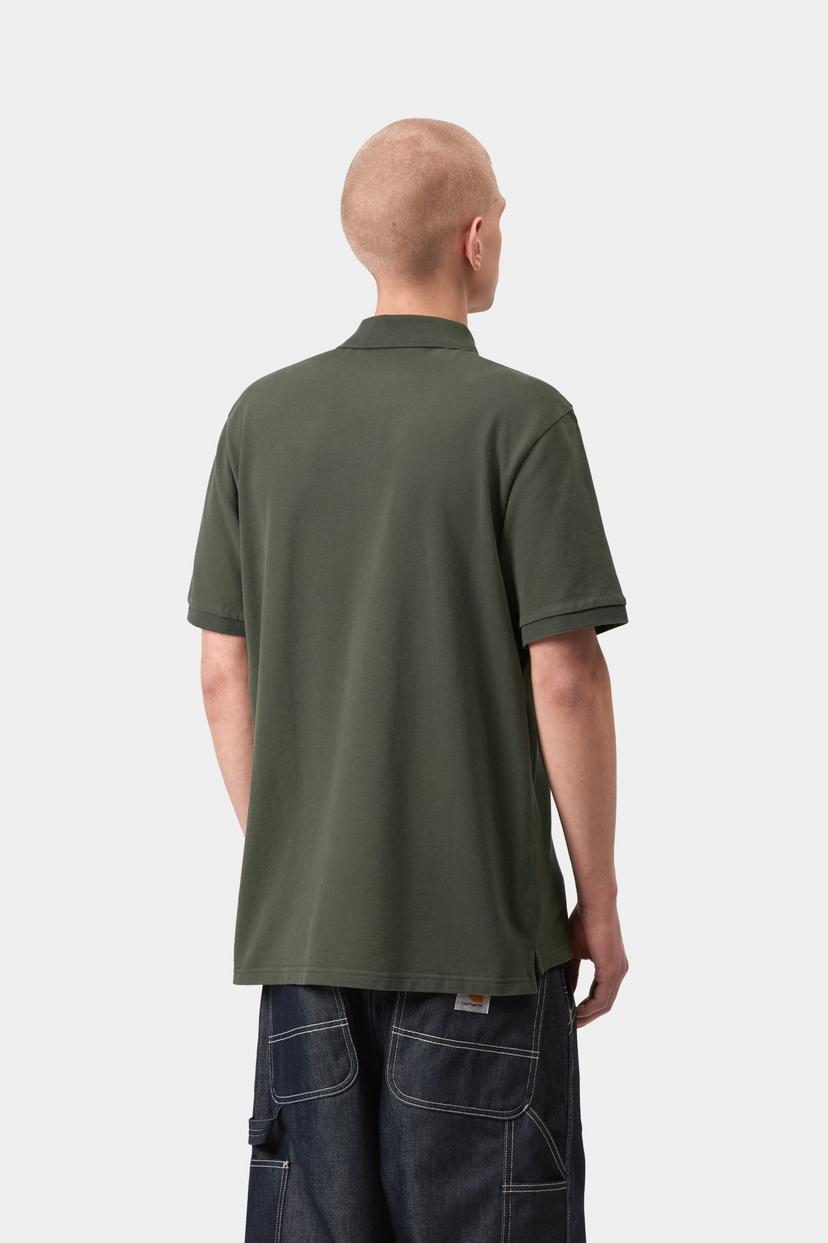 S/S Chase Pique Polo - Leaf / Gold