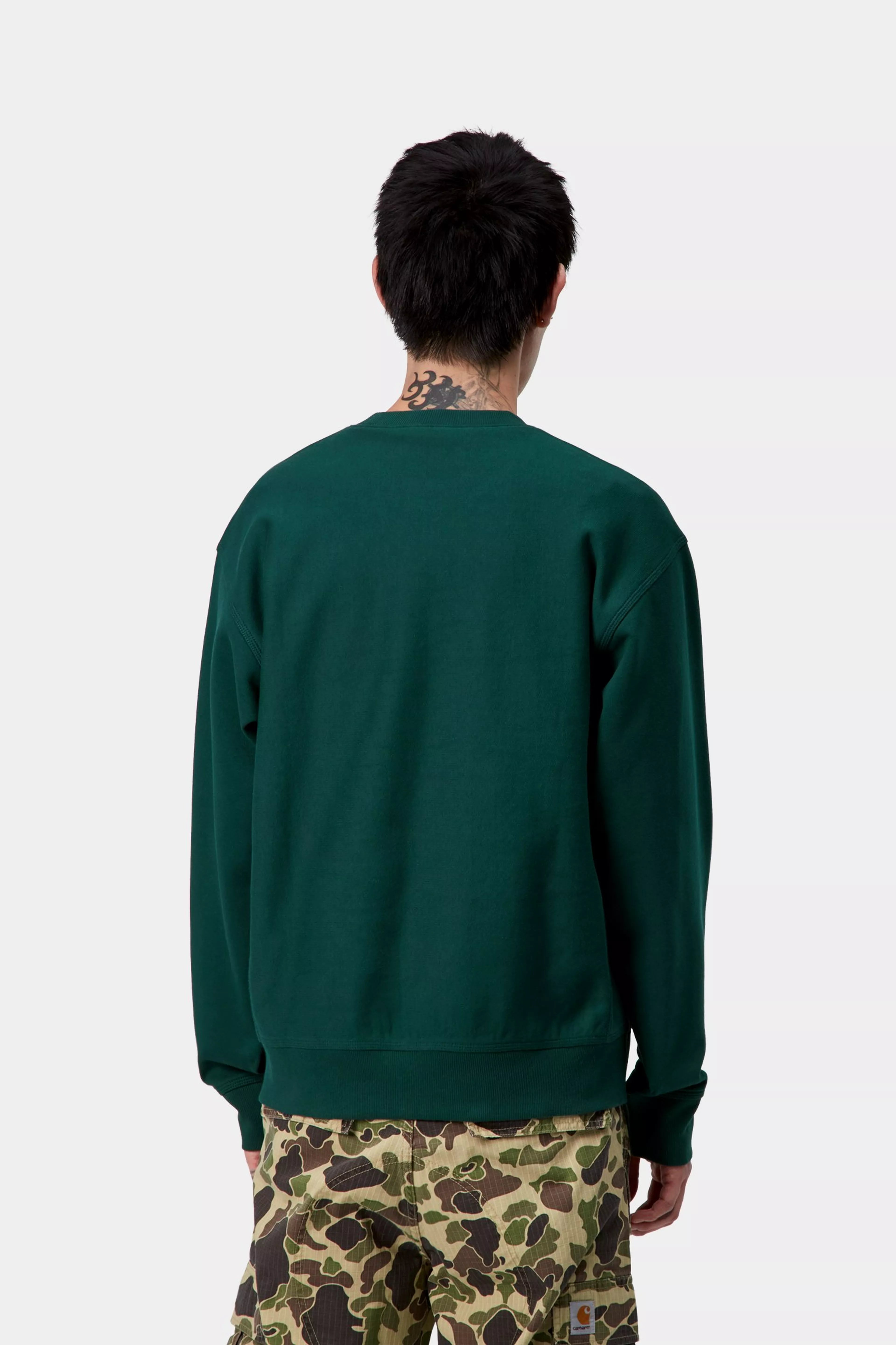 AMERICAN SCRIPT SWEAT - Dark Fir