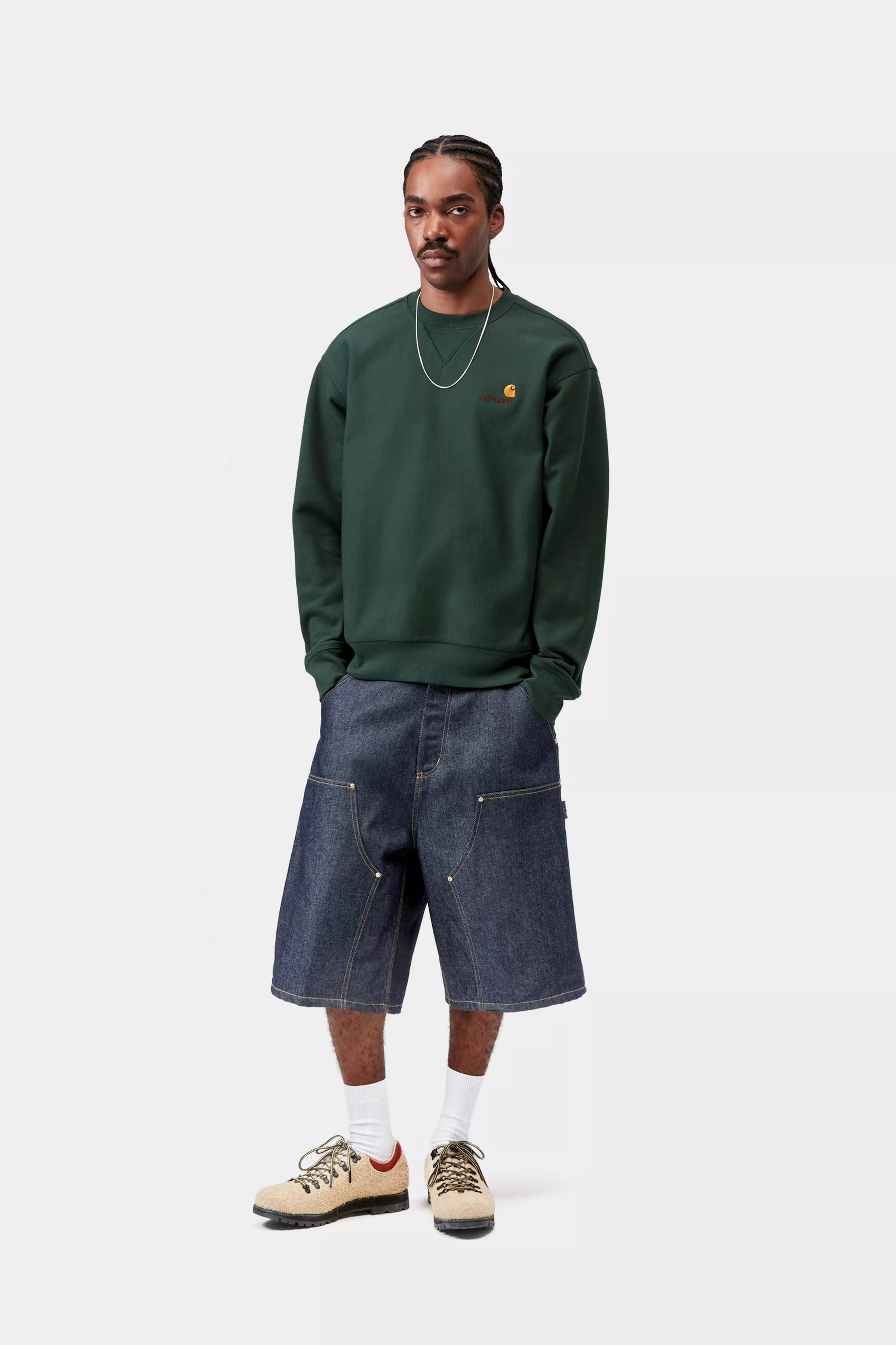 American Script Sweat - Kale Green