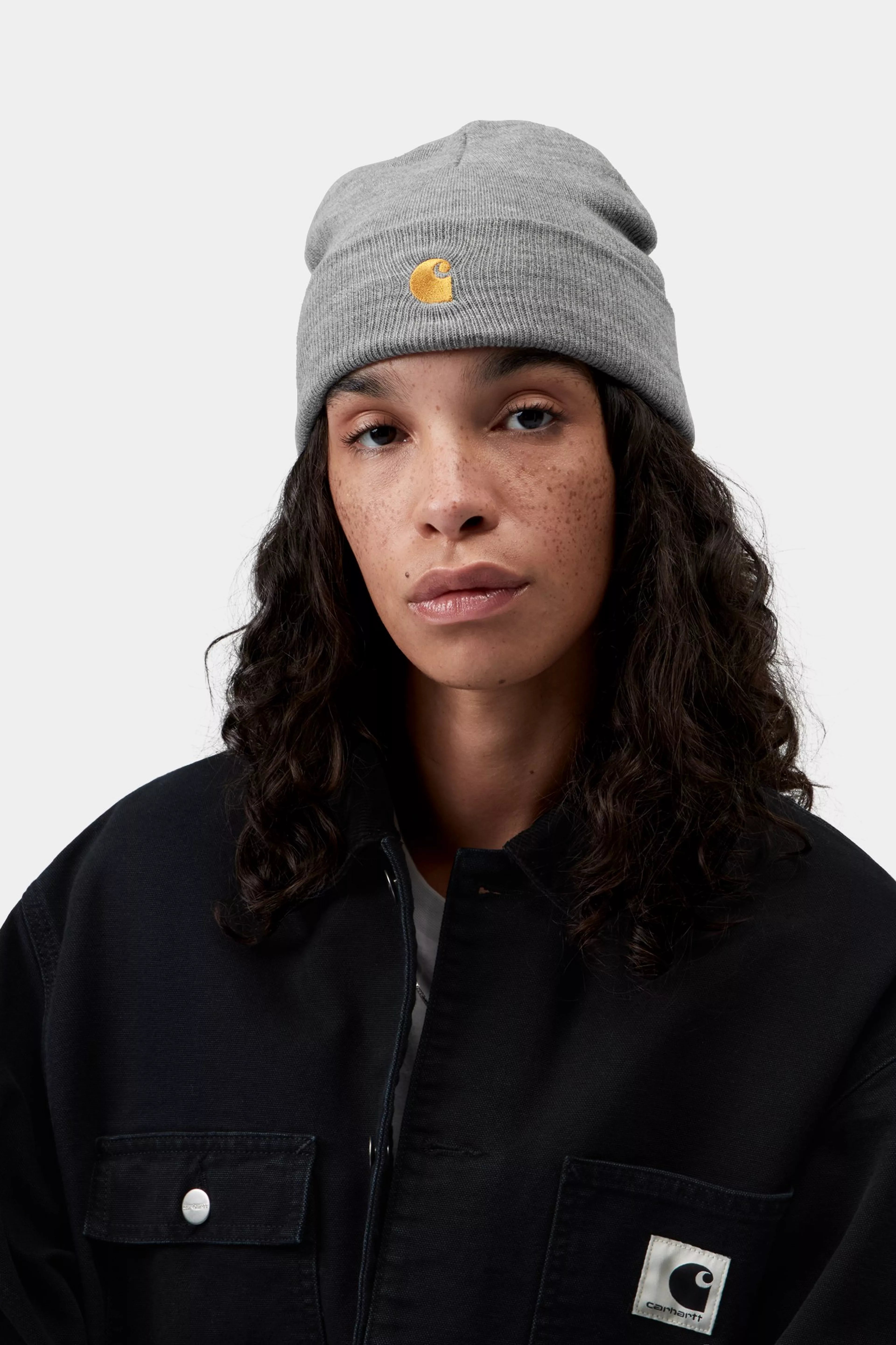 Chase Beanie - Grey Heather / Gold 2