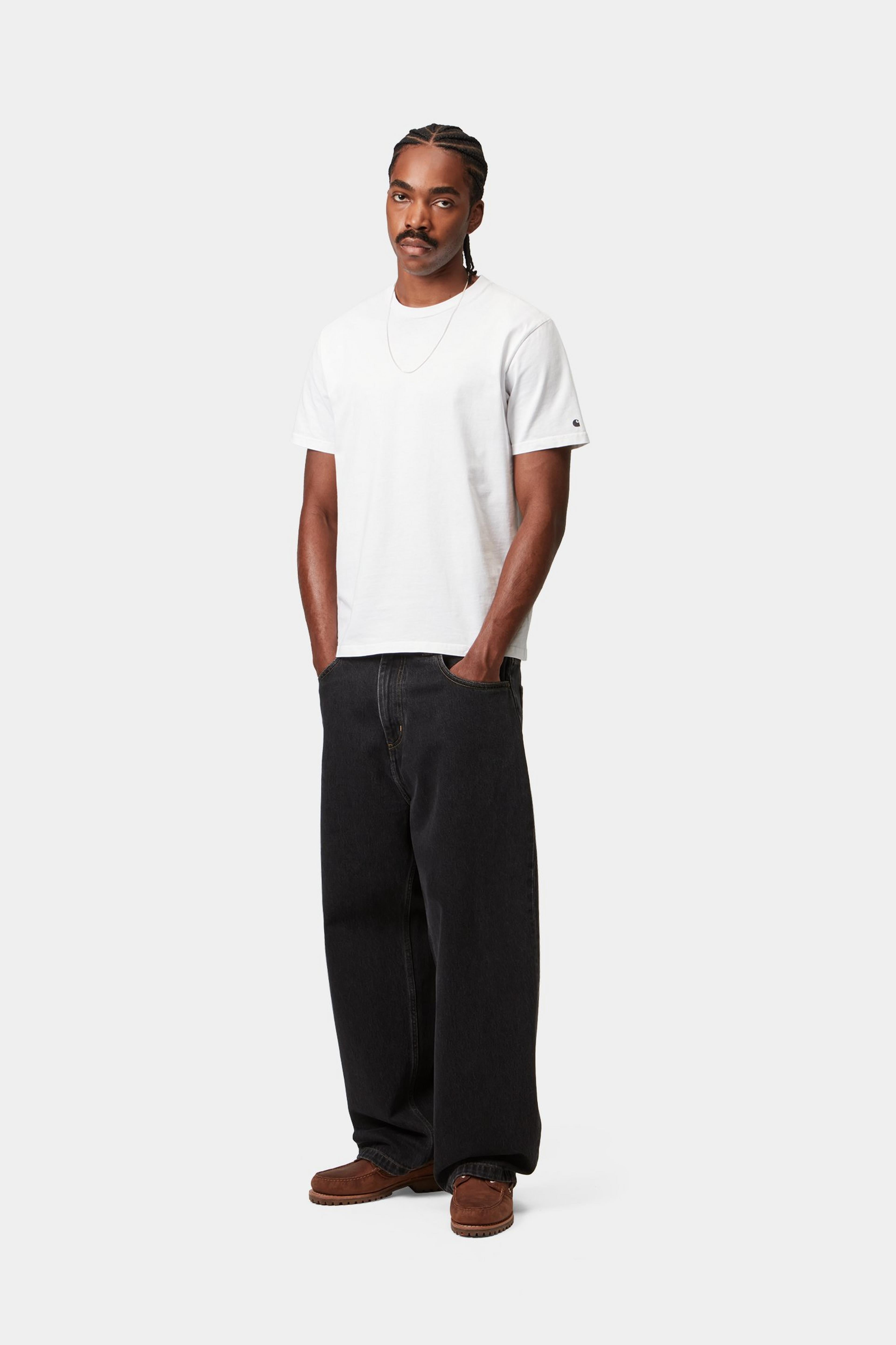 S/S Base T-Shirt - White / Black