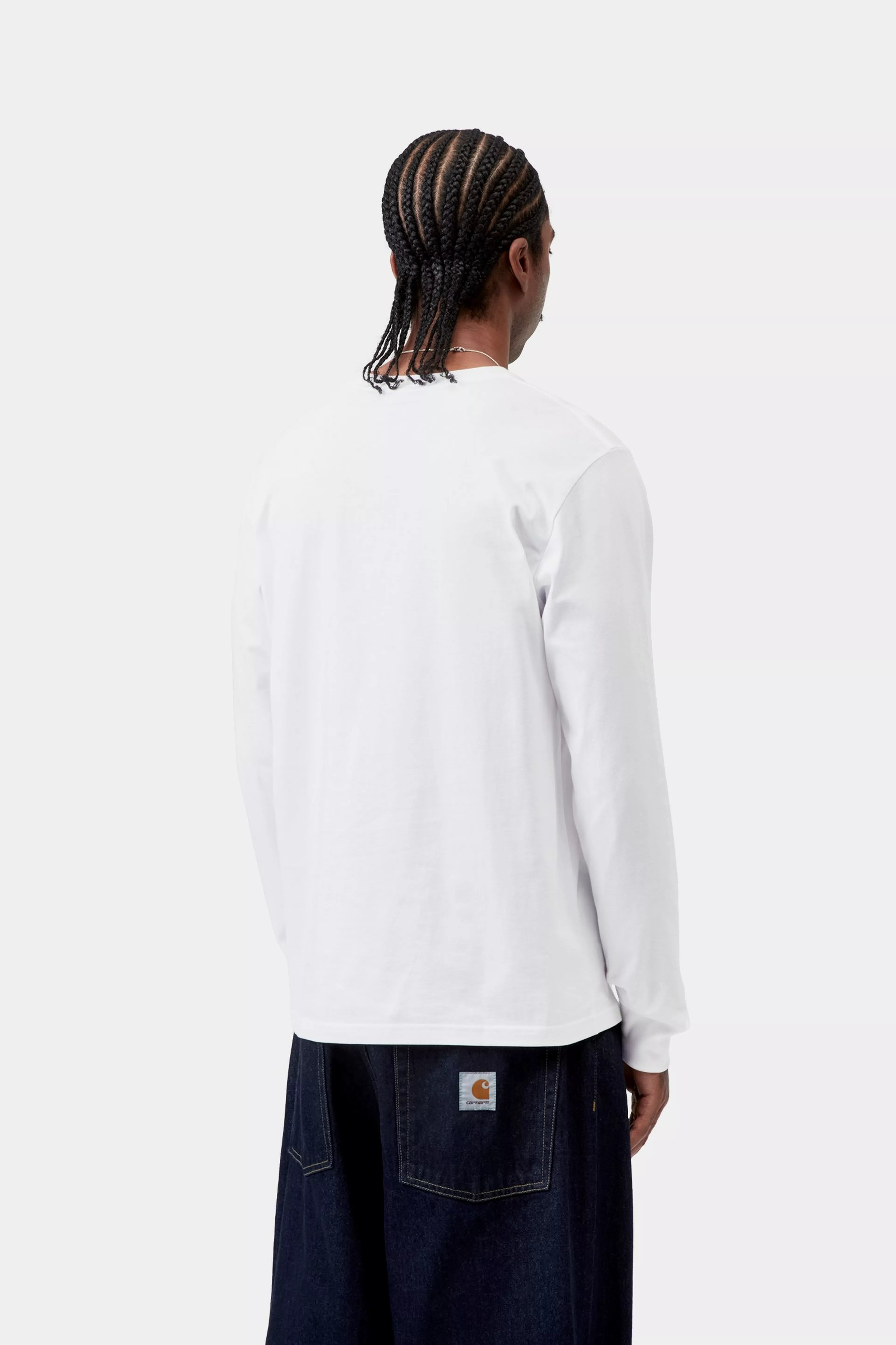 L/S BASE T-SHIRT - White / Black 3