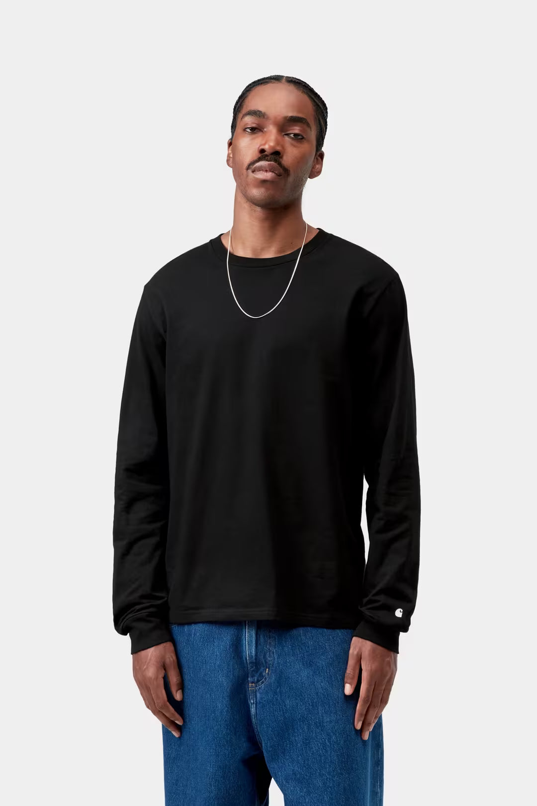 L/S BASE T-SHIRT - Black / White 2