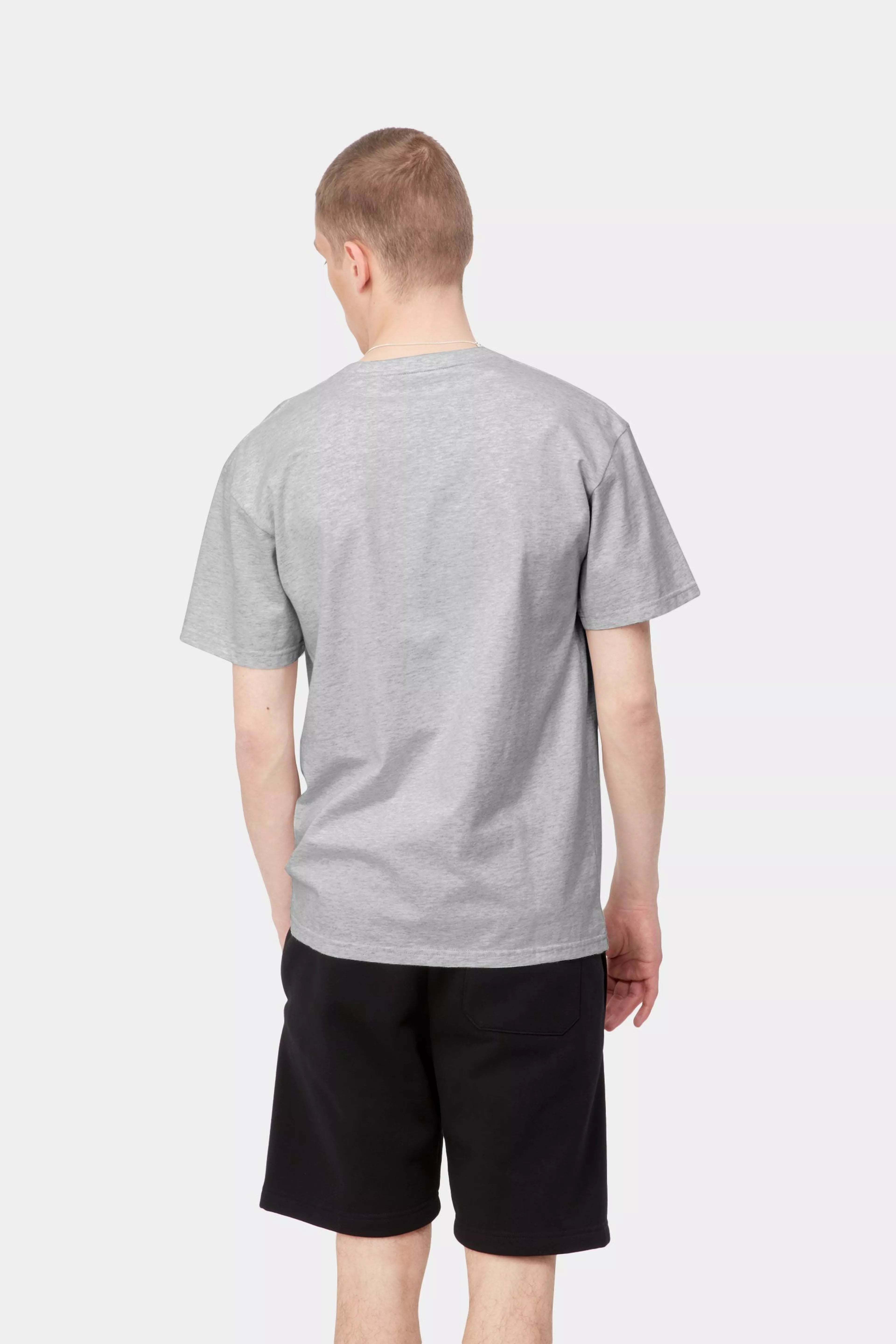 S/S CHASE T-SHIRT - Ash Heather / Gold 3