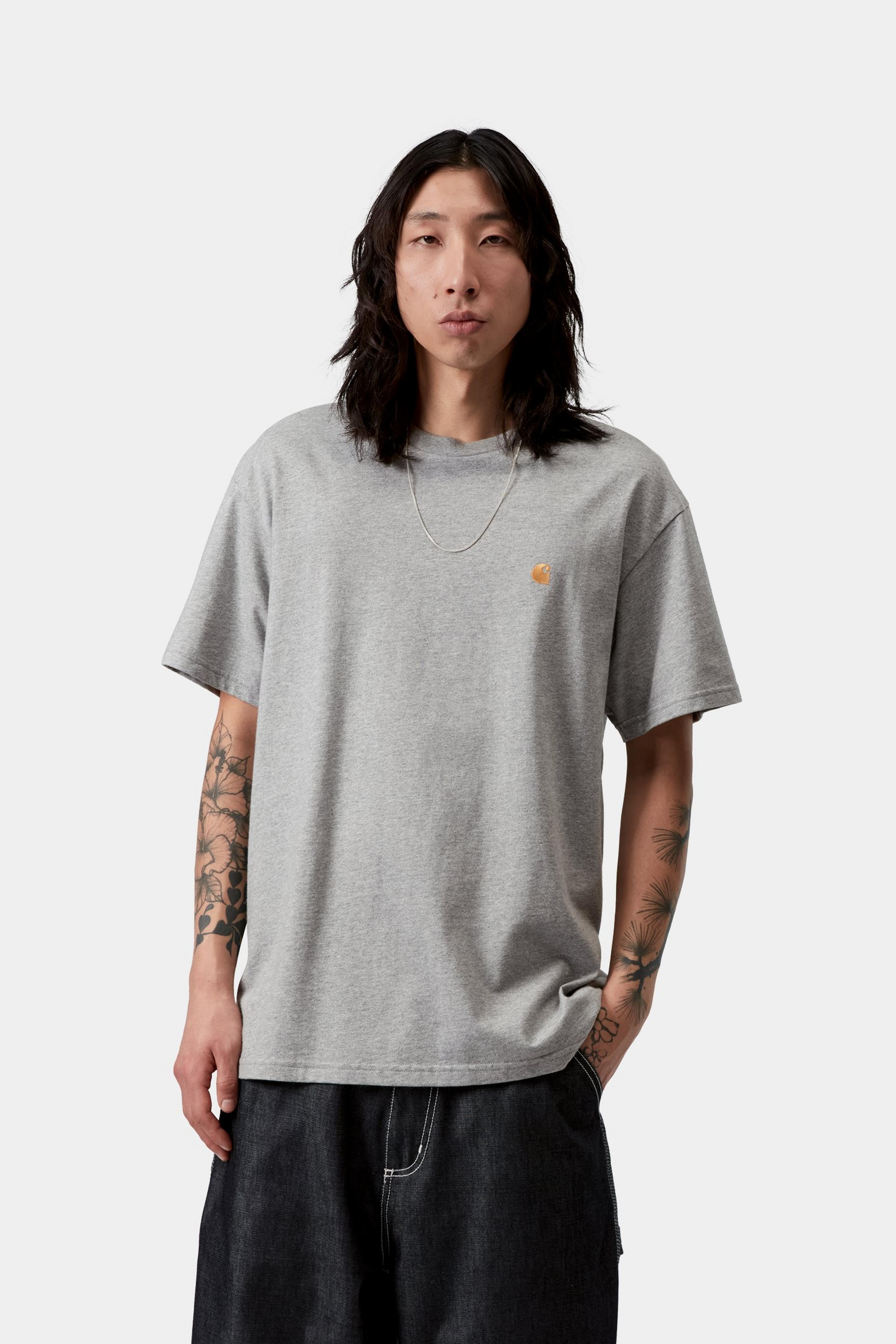 S/S Chase T-Shirt - Grey Heather / Gold 2