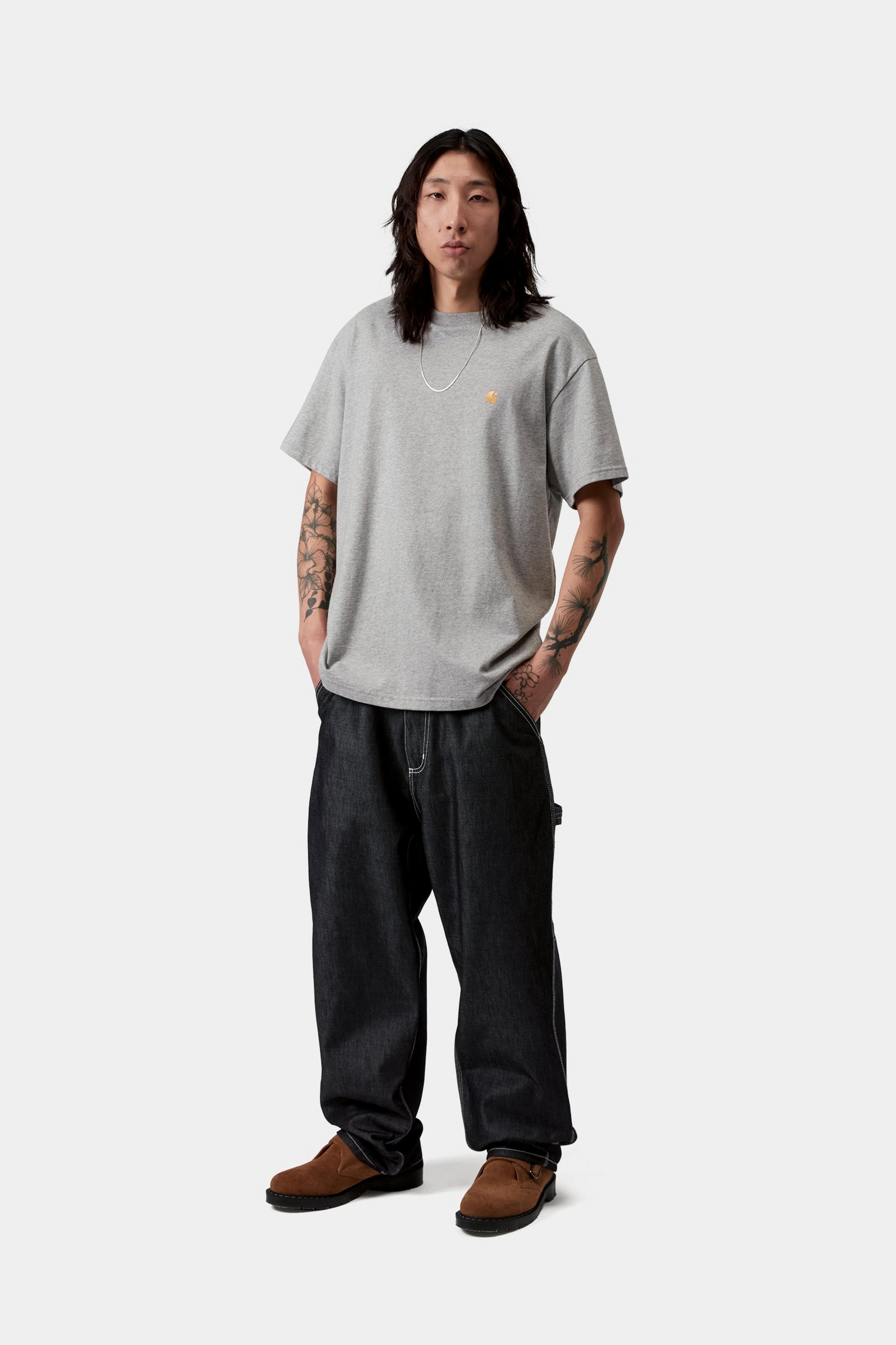 S/S Chase T-Shirt - Grey Heather / Gold 4