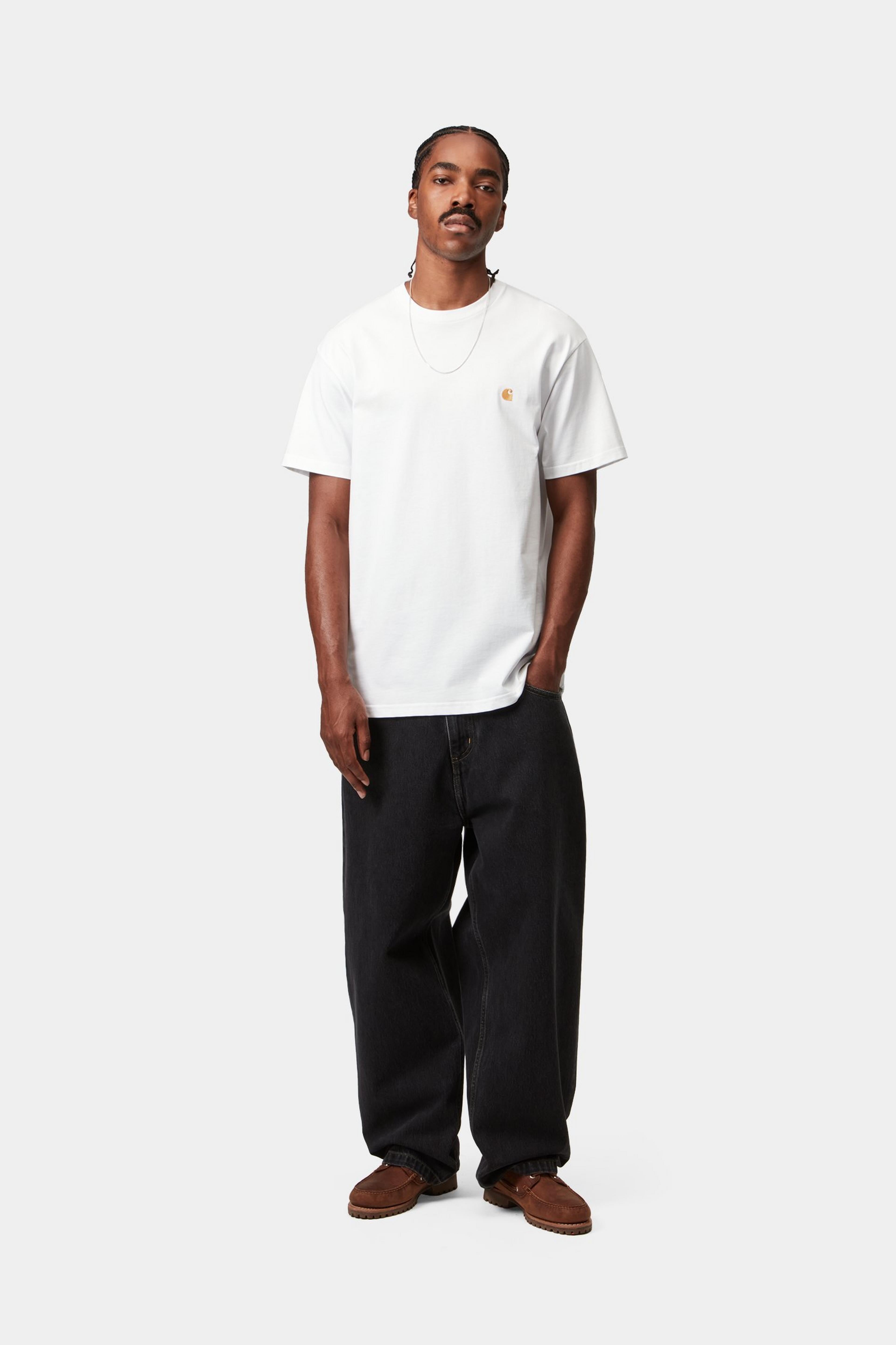 S/S Chase T-Shirt - White / Gold