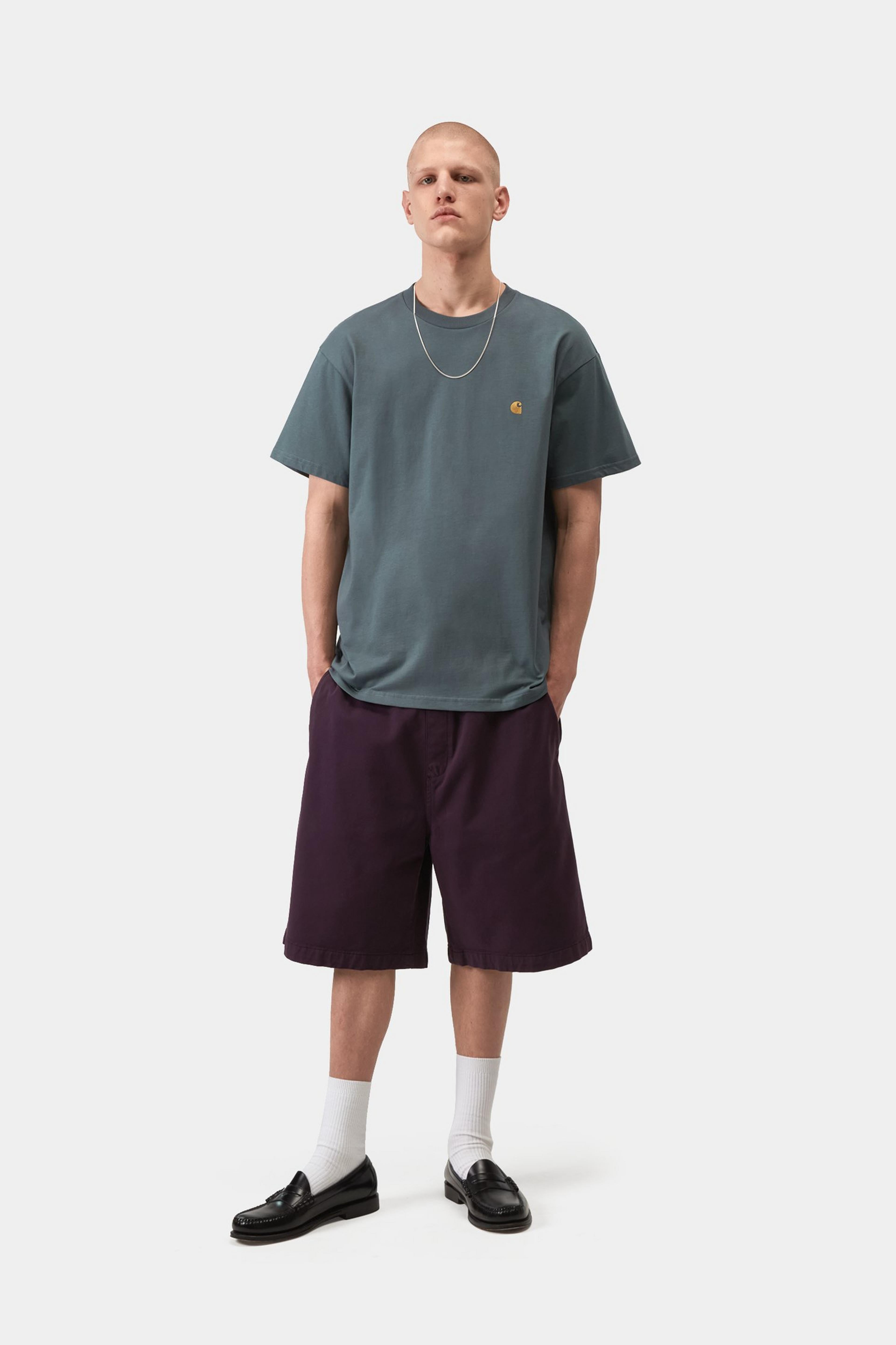 S/S Chase T-Shirt - Cozy Blue / Gold 4